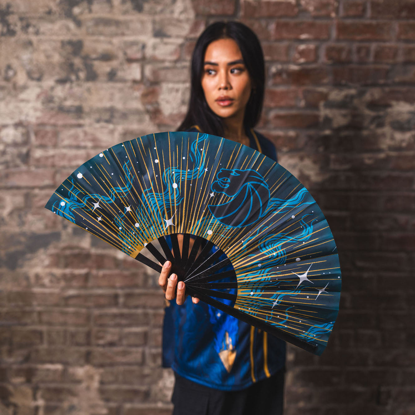 City in the Sky Hand Fan