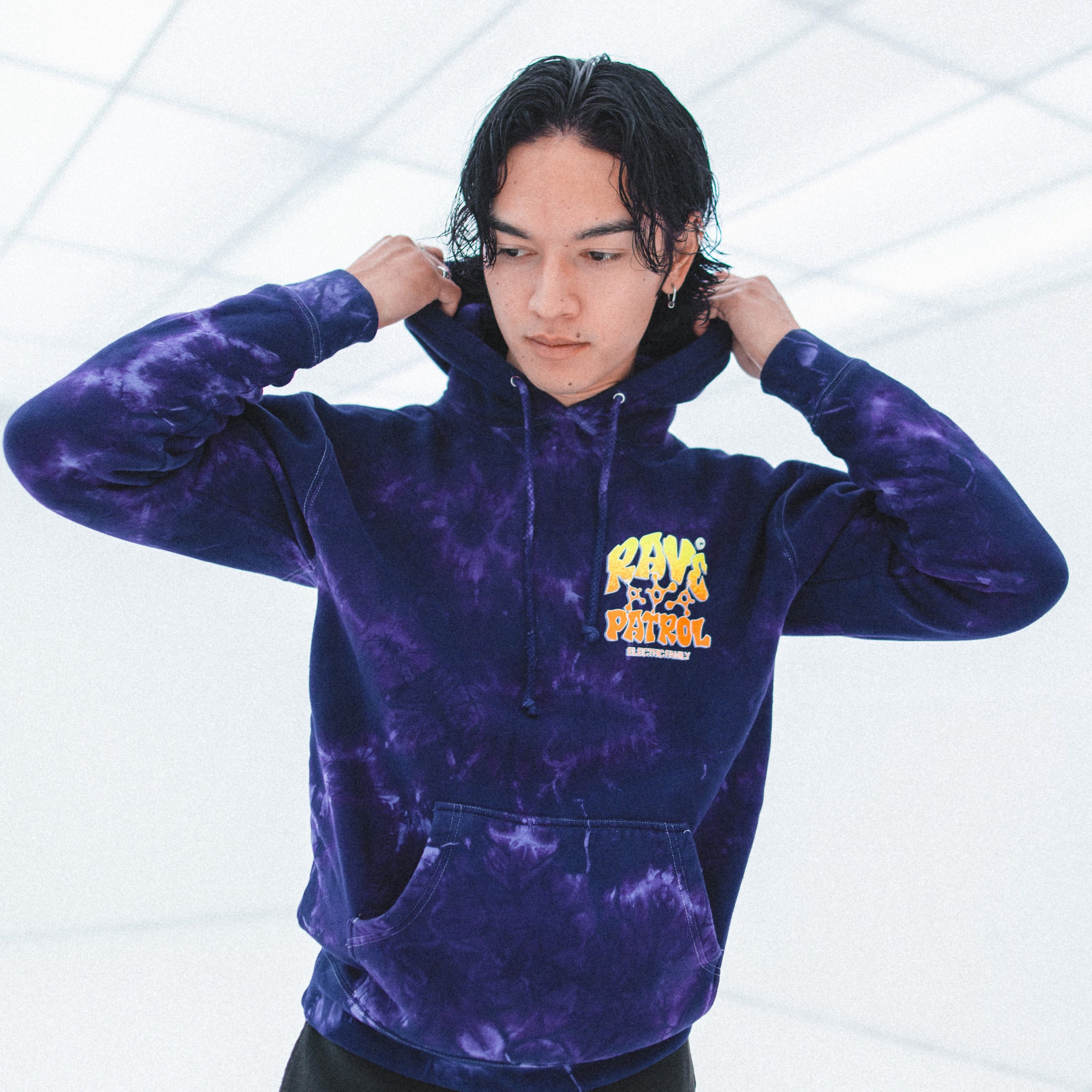 Rave Patrol Purple Dye Hoodie