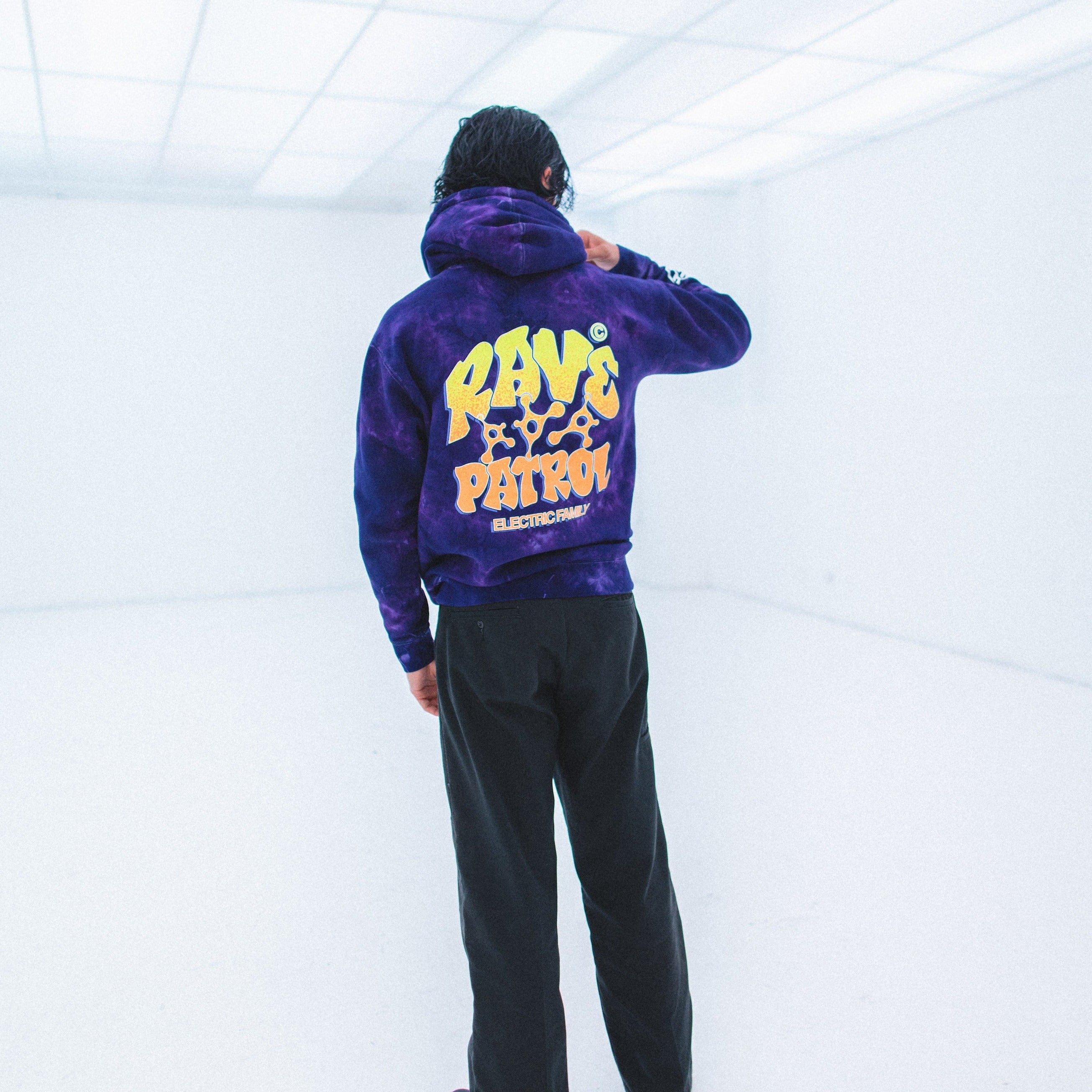 Rave Patrol Purple Dye Hoodie