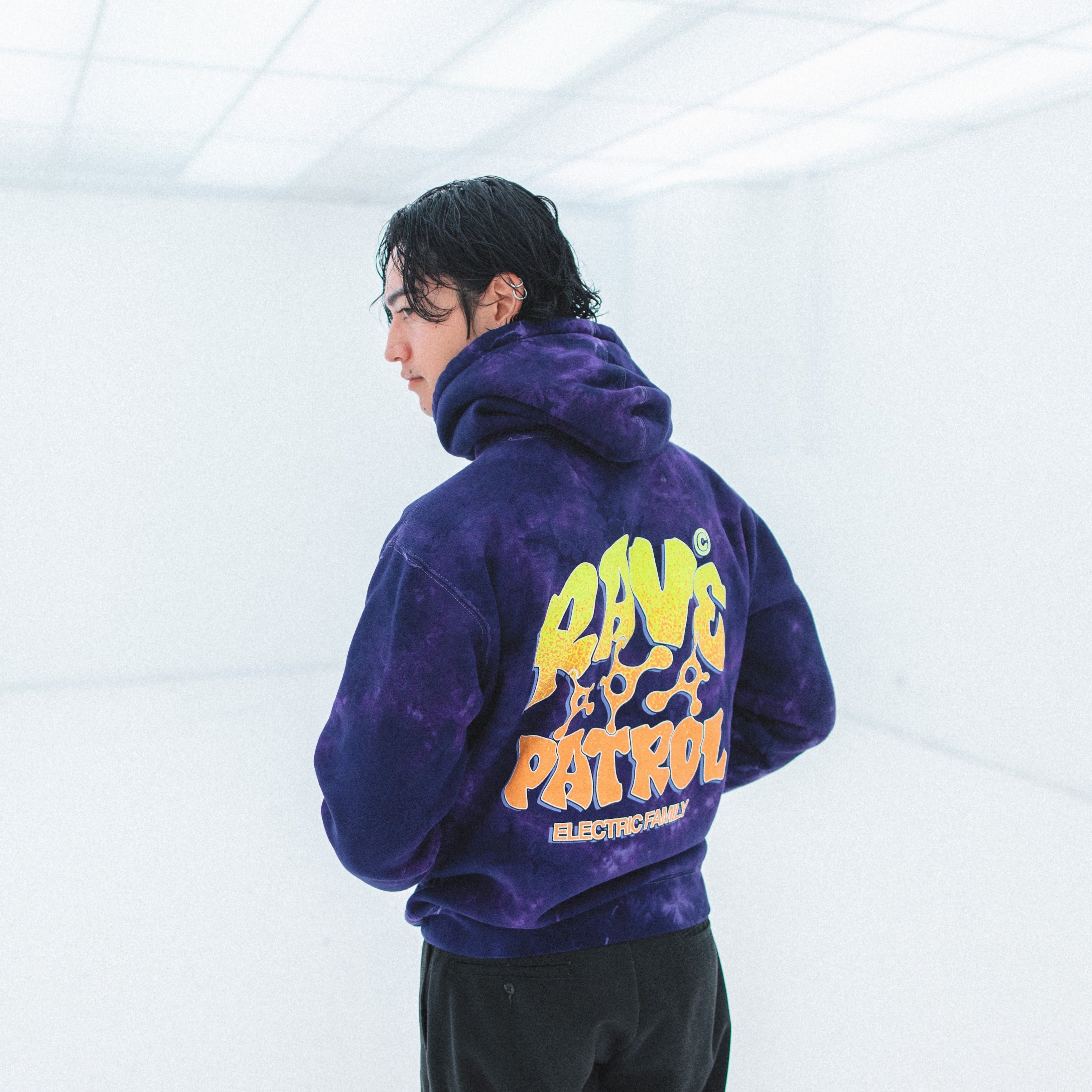 Rave Patrol Purple Dye Hoodie