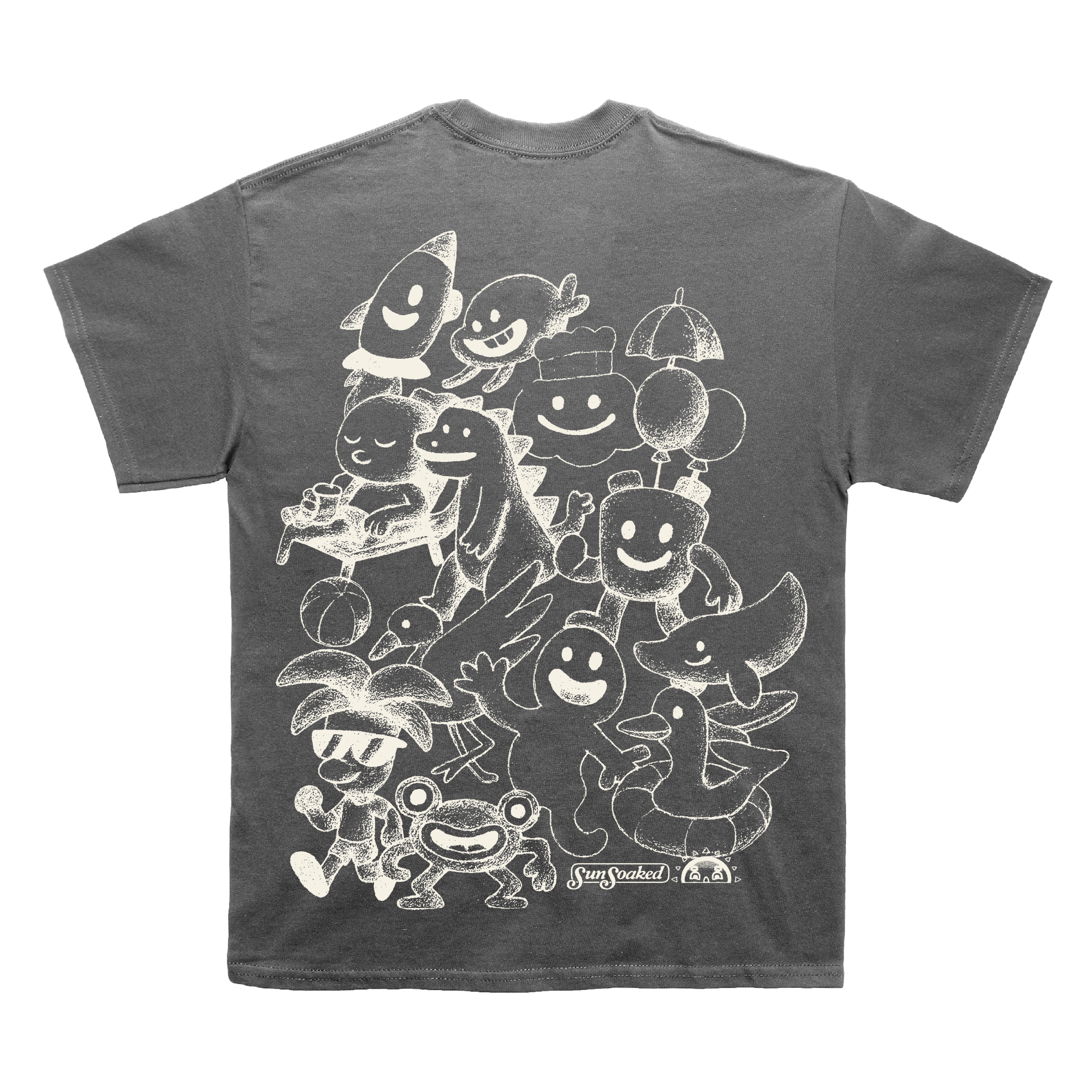 Sunsoaked Character Sketch Tee -  Grey
