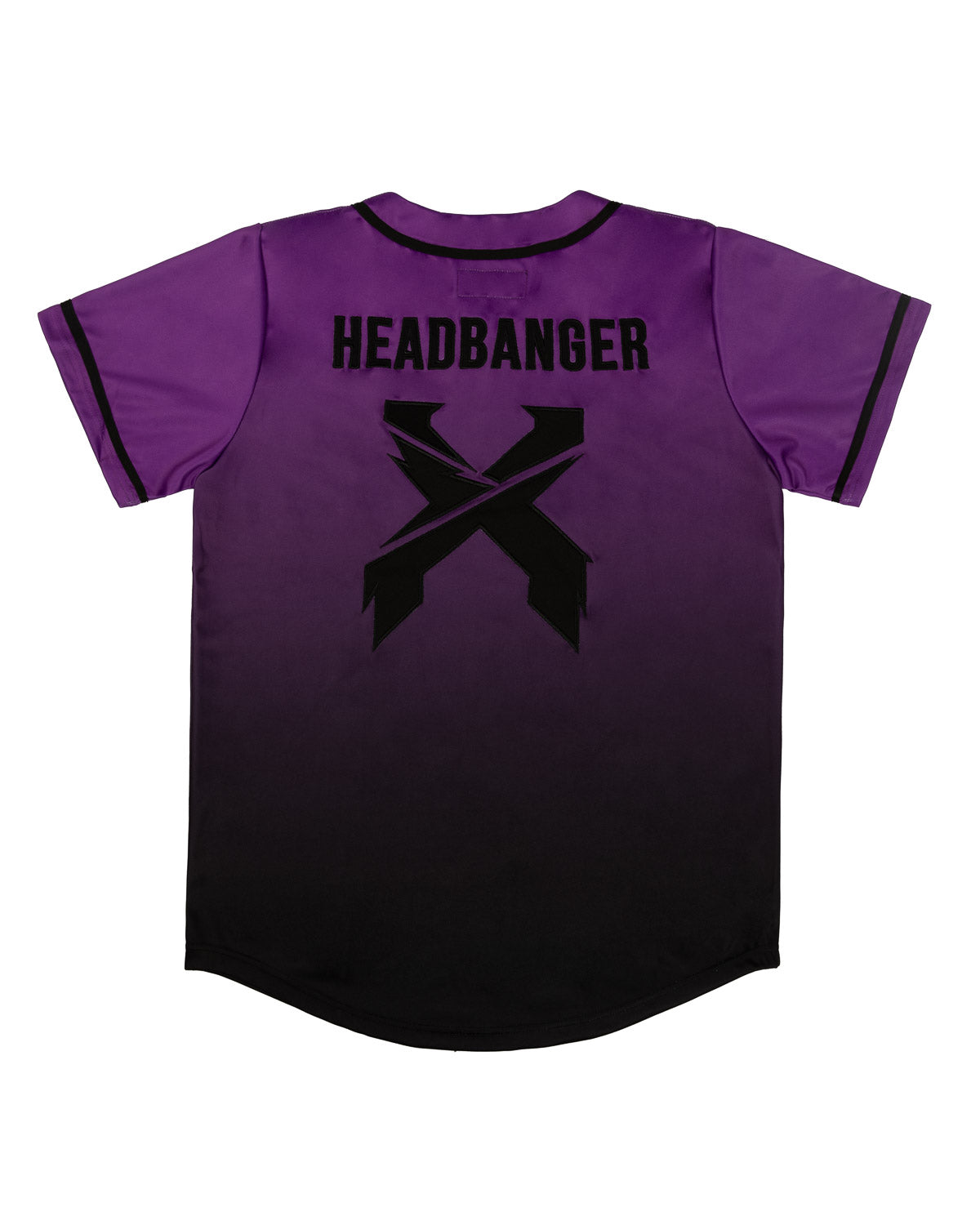 Headbanger Baseball Jersey (Purple/Black Gradient)