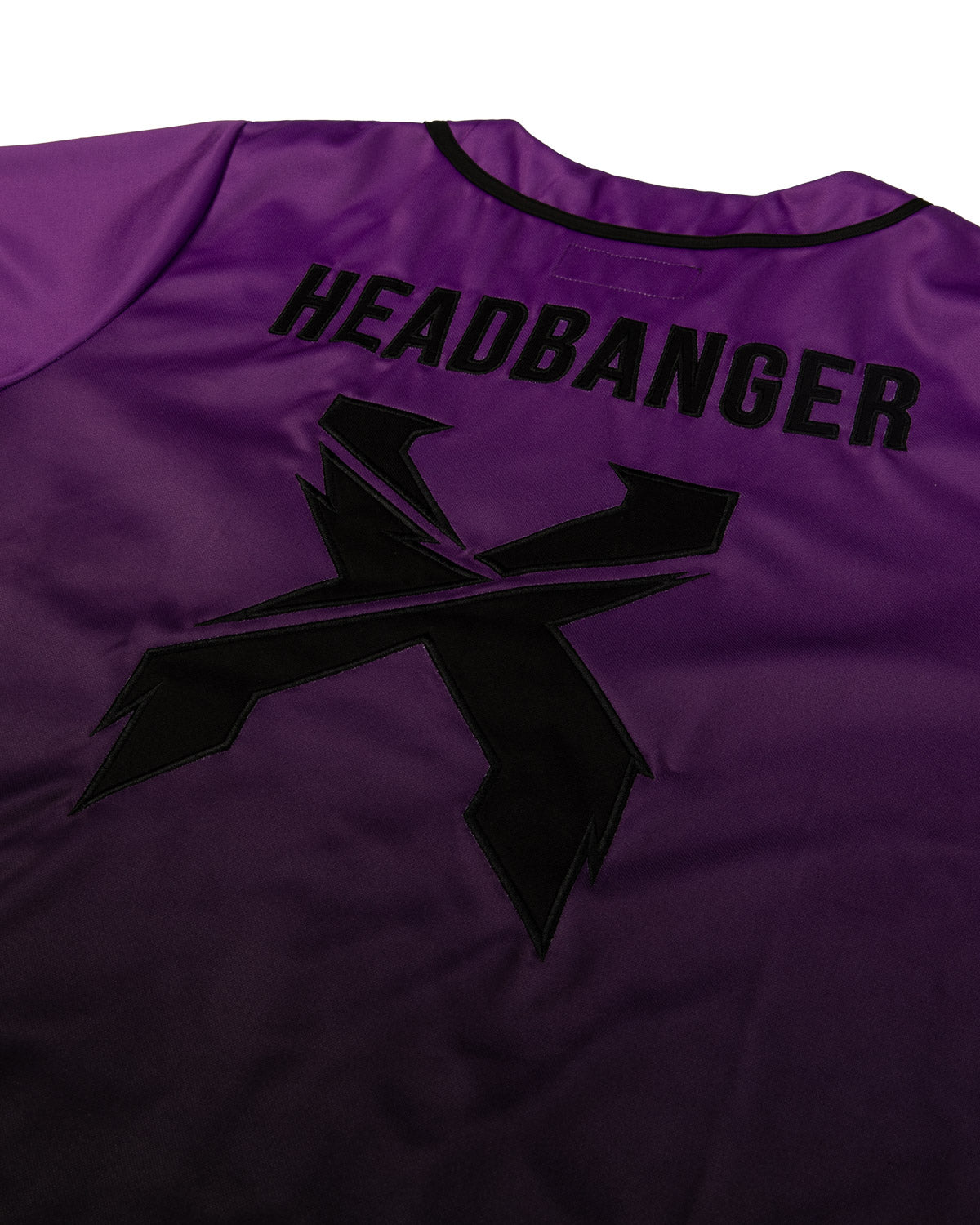 Headbanger Baseball Jersey (Purple/Black Gradient)