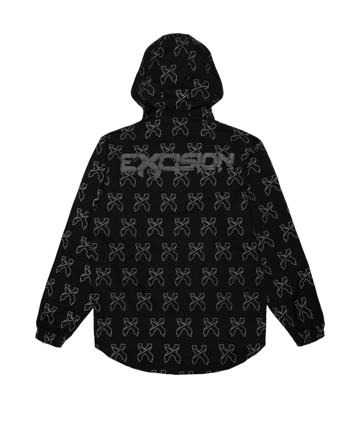 Sliced Logo All-Over Spectrum Reflective Zip Up Jacket (Black)