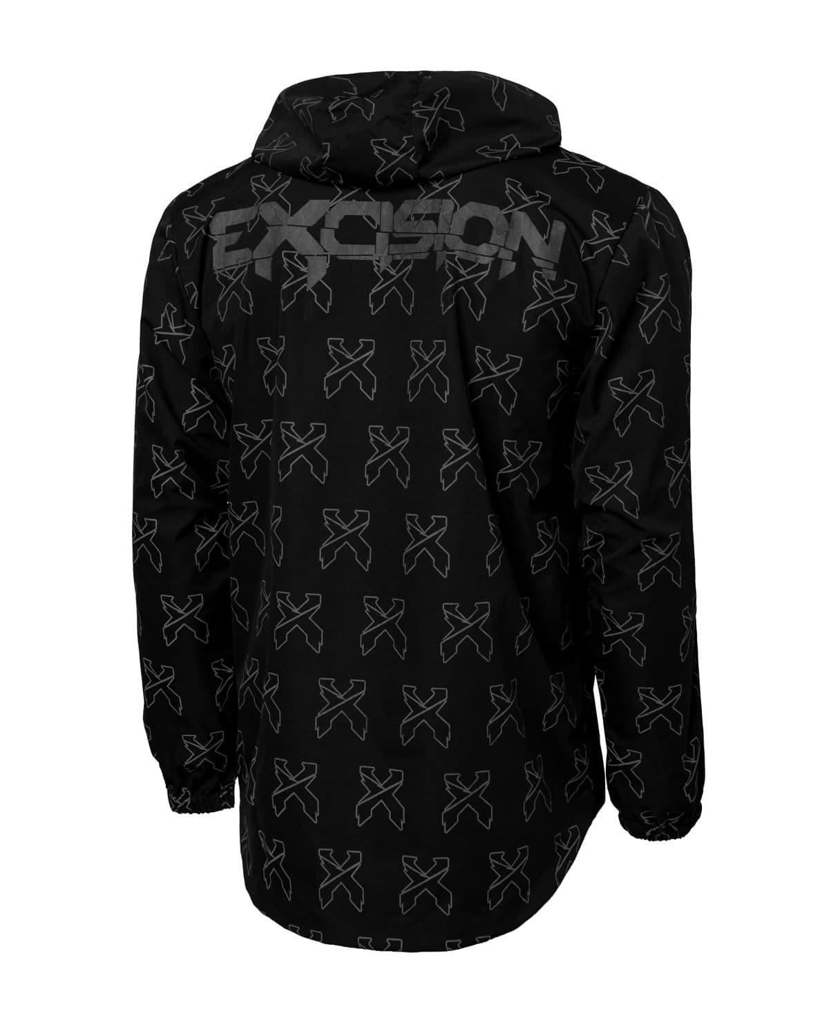 Sliced Logo All-Over Spectrum Reflective Zip Up Jacket (Black)