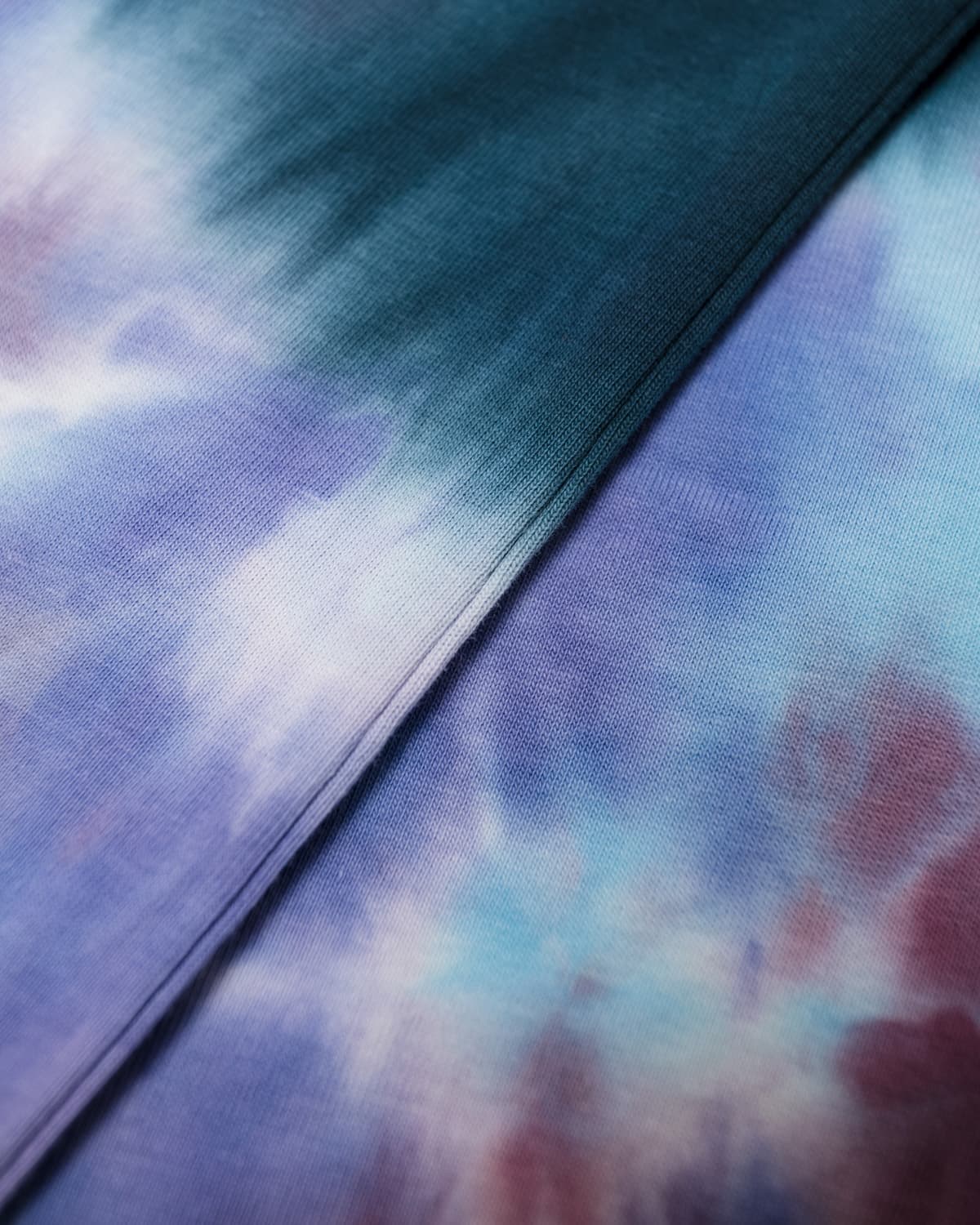 Sliced Logo Split Tie Dye Long Sleeve Tee (Slate Blue/Tie Dye)