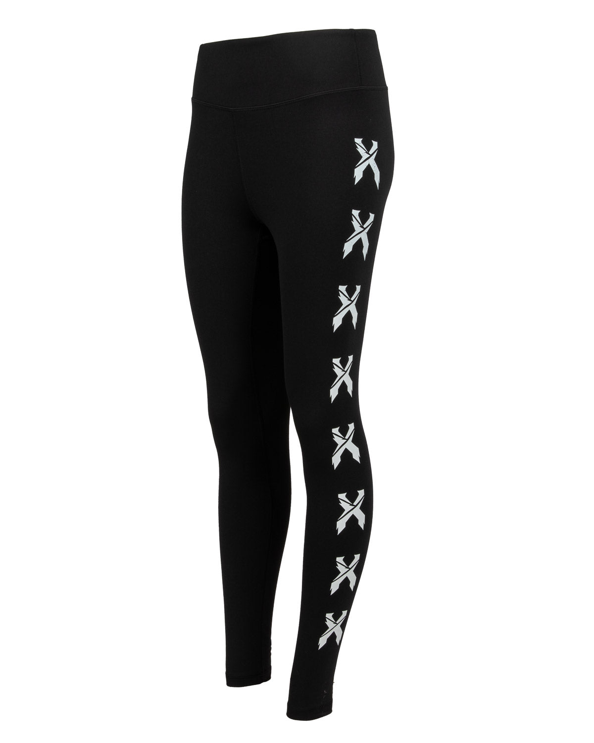 'Sliced' Logo Leggings - Black/White