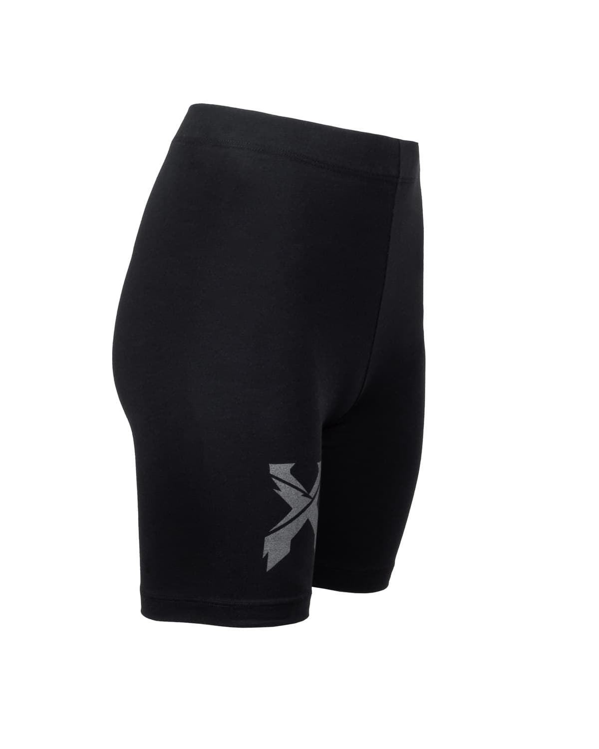 Sliced Logo Women's Reflective Bike Shorts (Black)