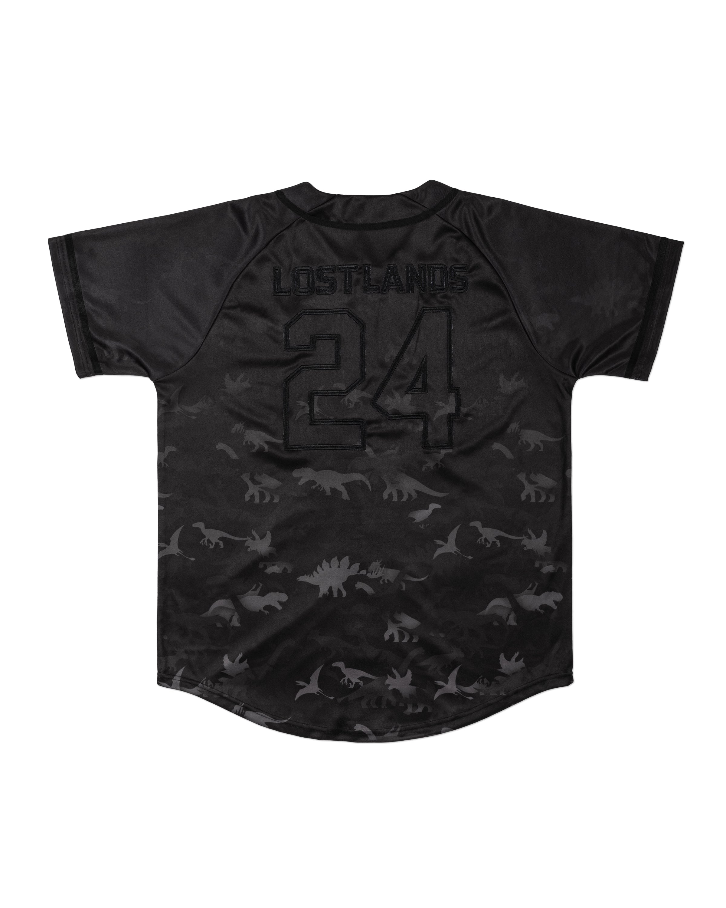 Lost Lands Black Dino Baseball Jersey