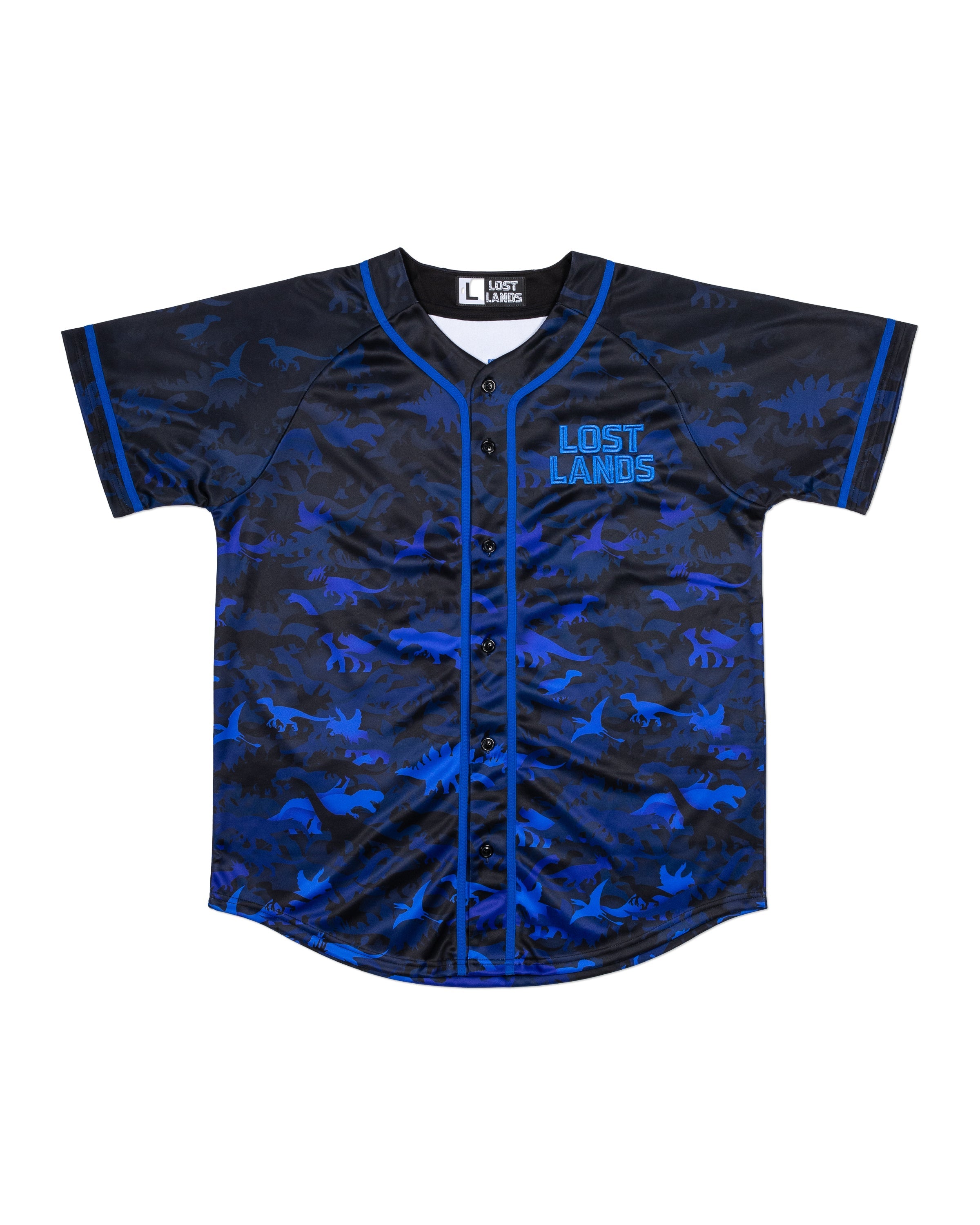 Lost Lands Blue Dino Baseball Jersey