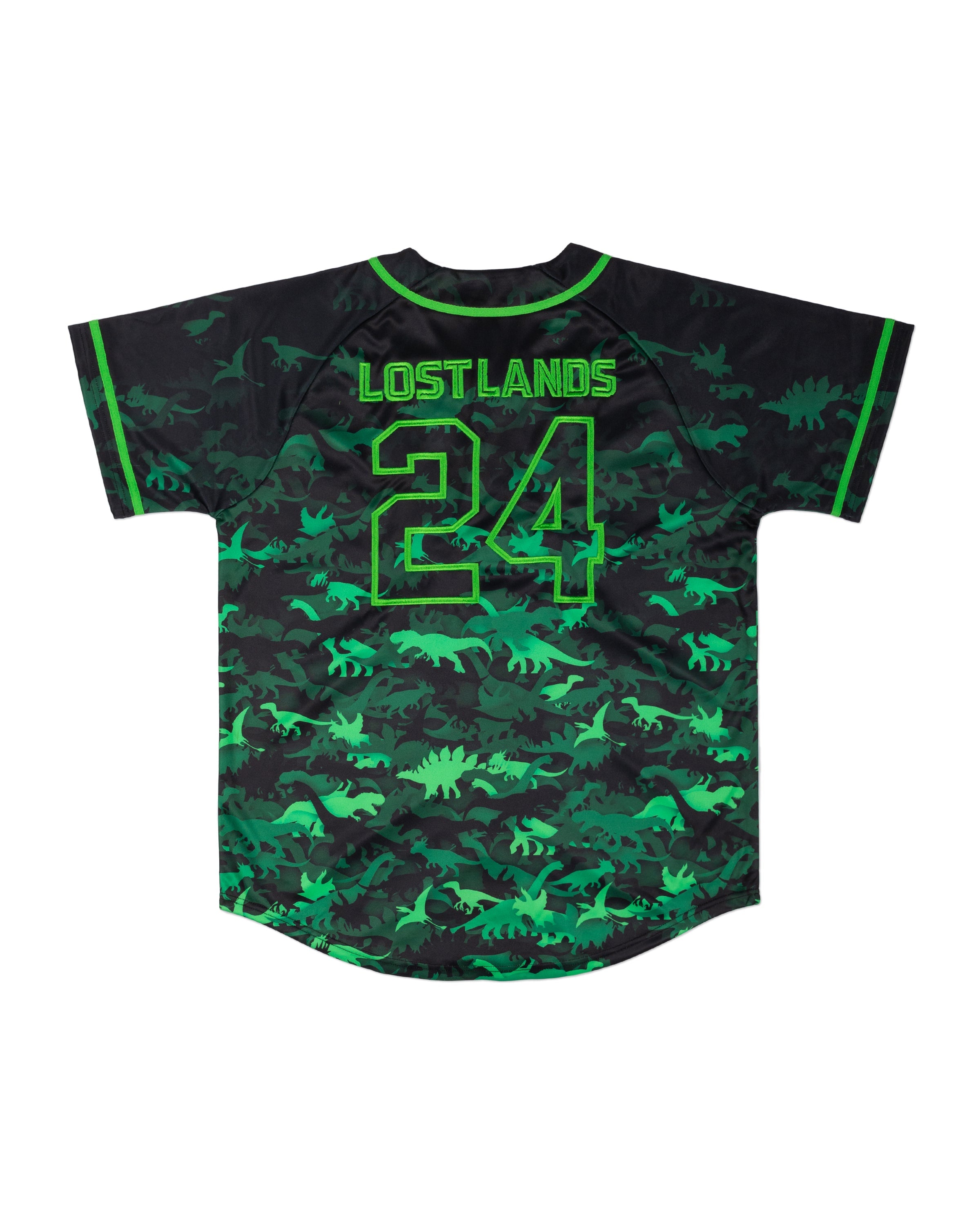 Lost Lands Green Dino Baseball Jersey