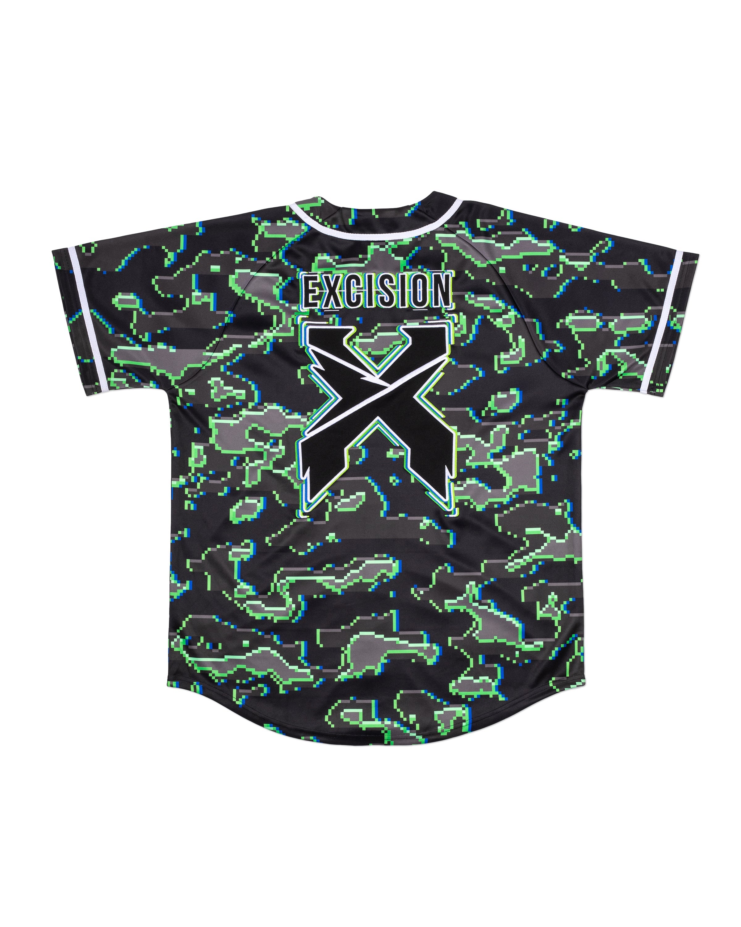 Excision Green Camo Baseball Jersey