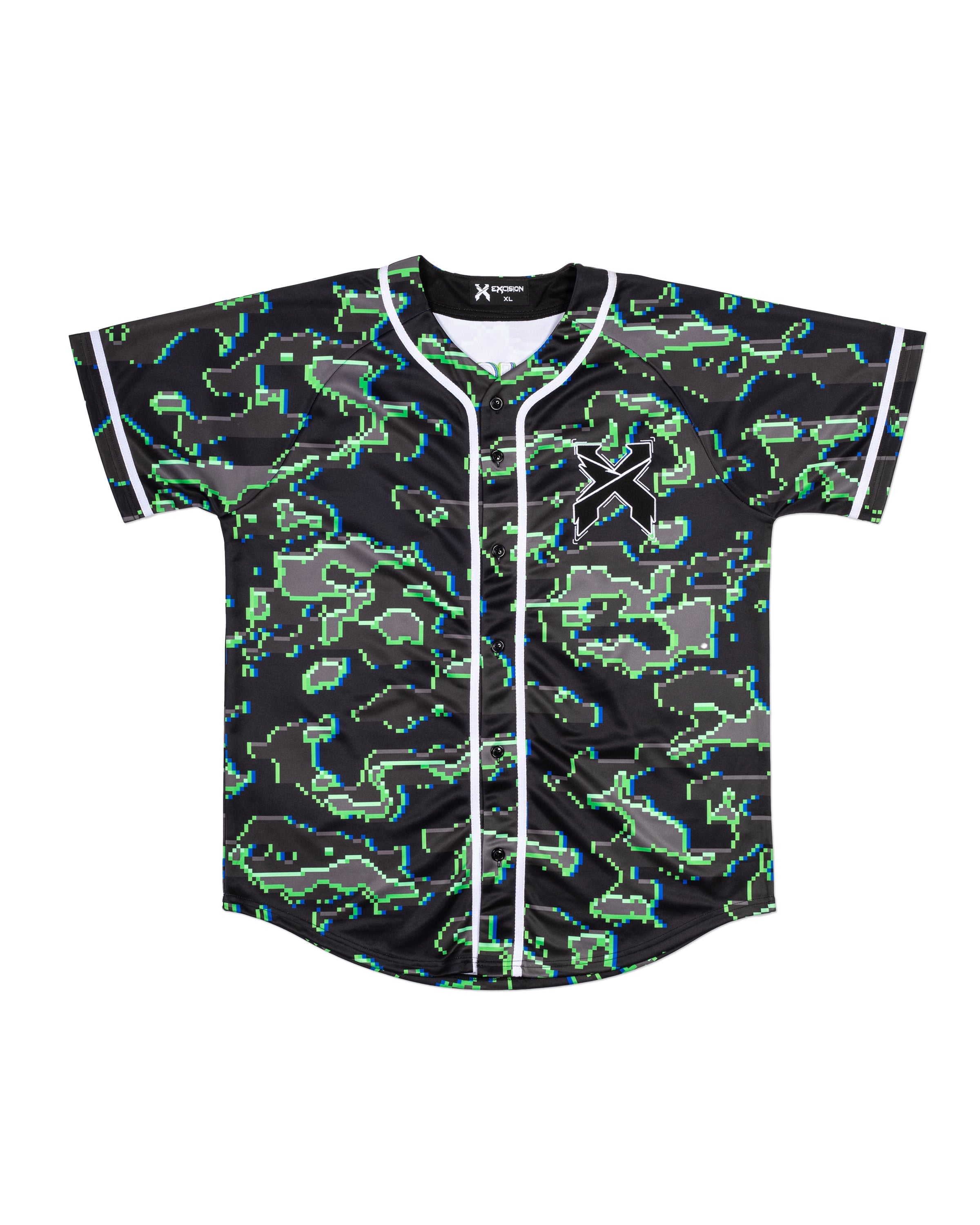 Excision Green Camo Baseball Jersey