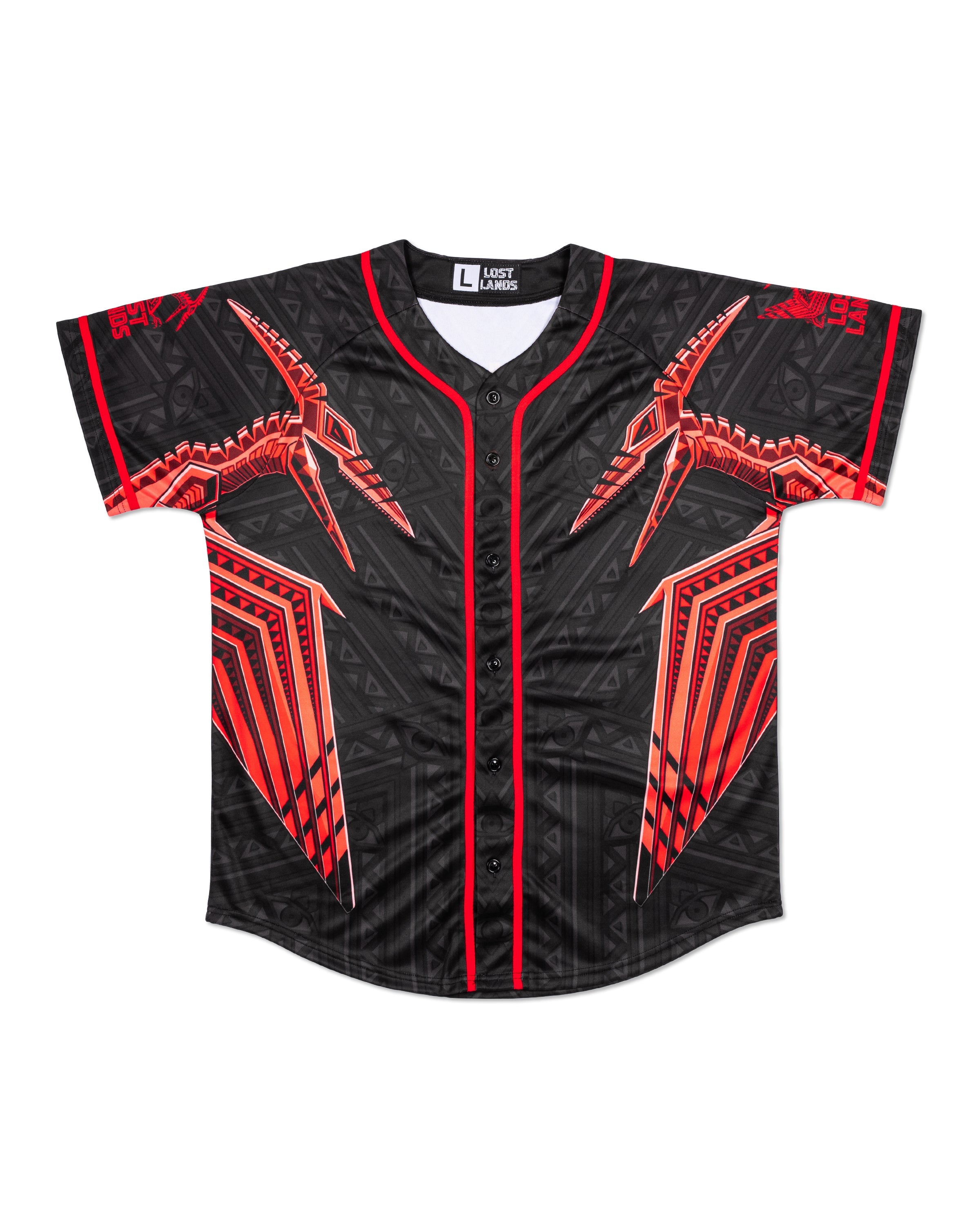 Lost Lands Pterodactyl Red Baseball Jersey