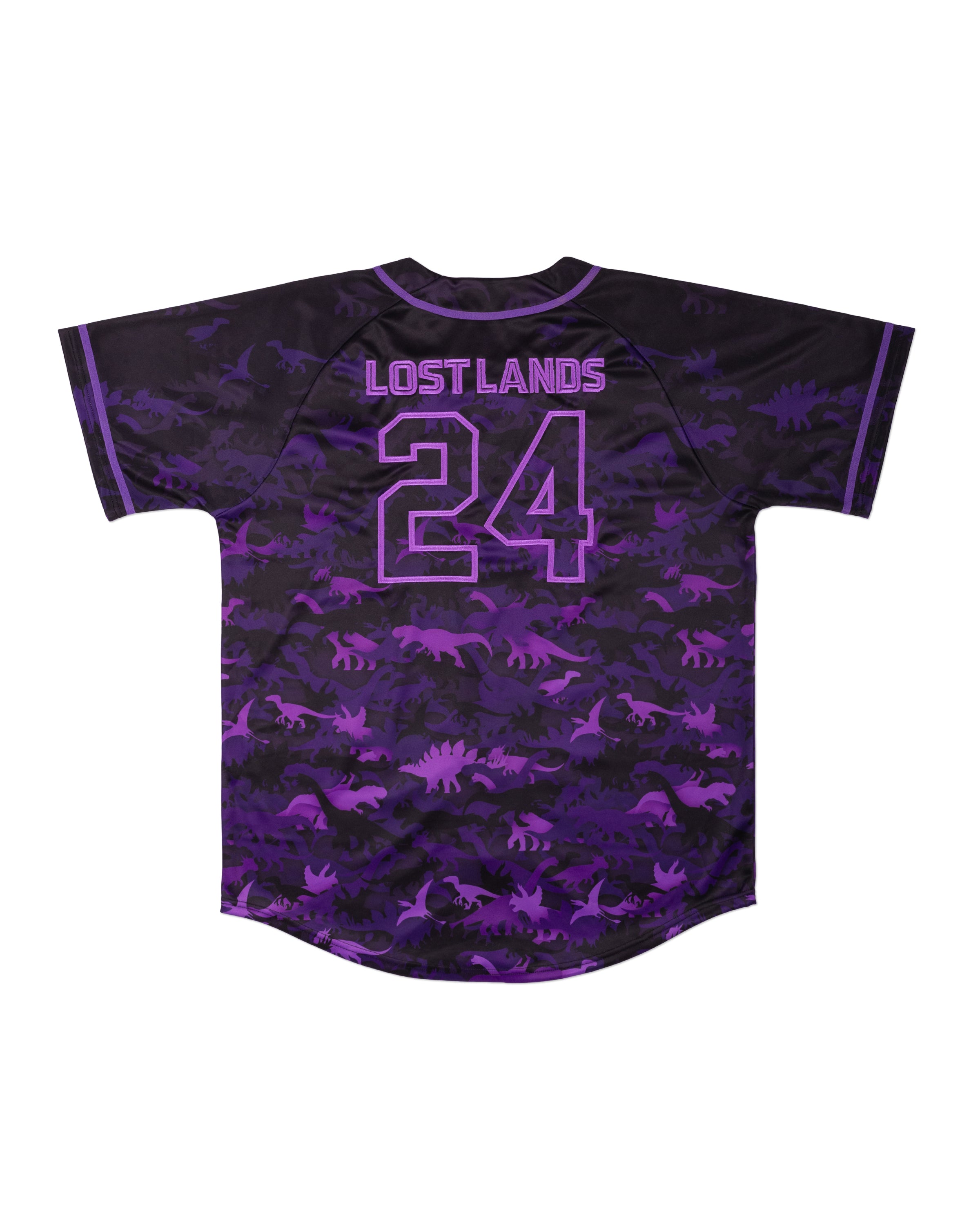 Lost Lands Purple Dino Baseball Jersey