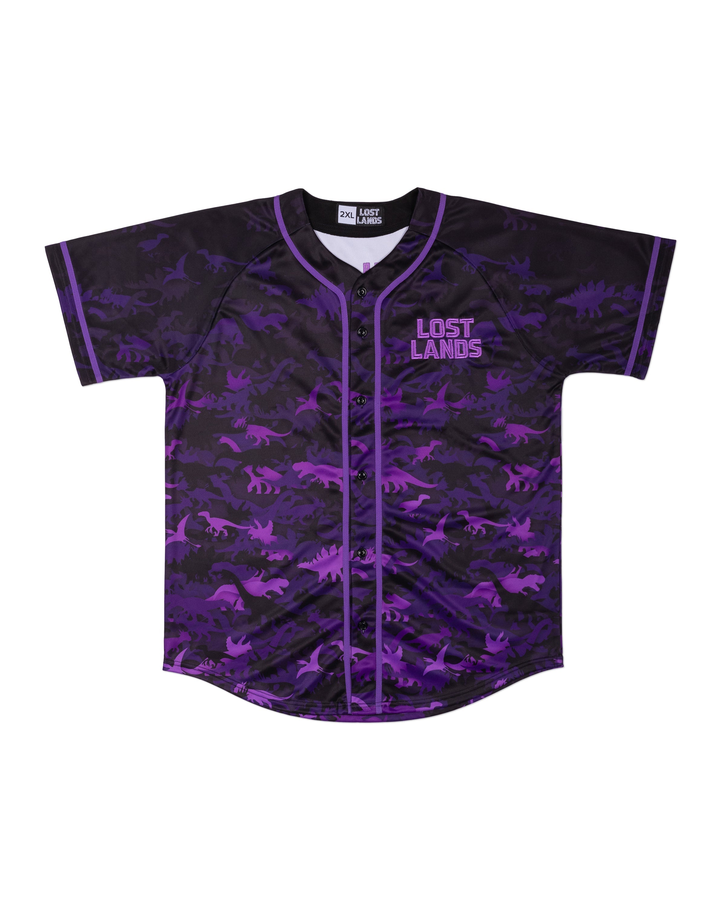 Lost Lands Purple Dino Baseball Jersey