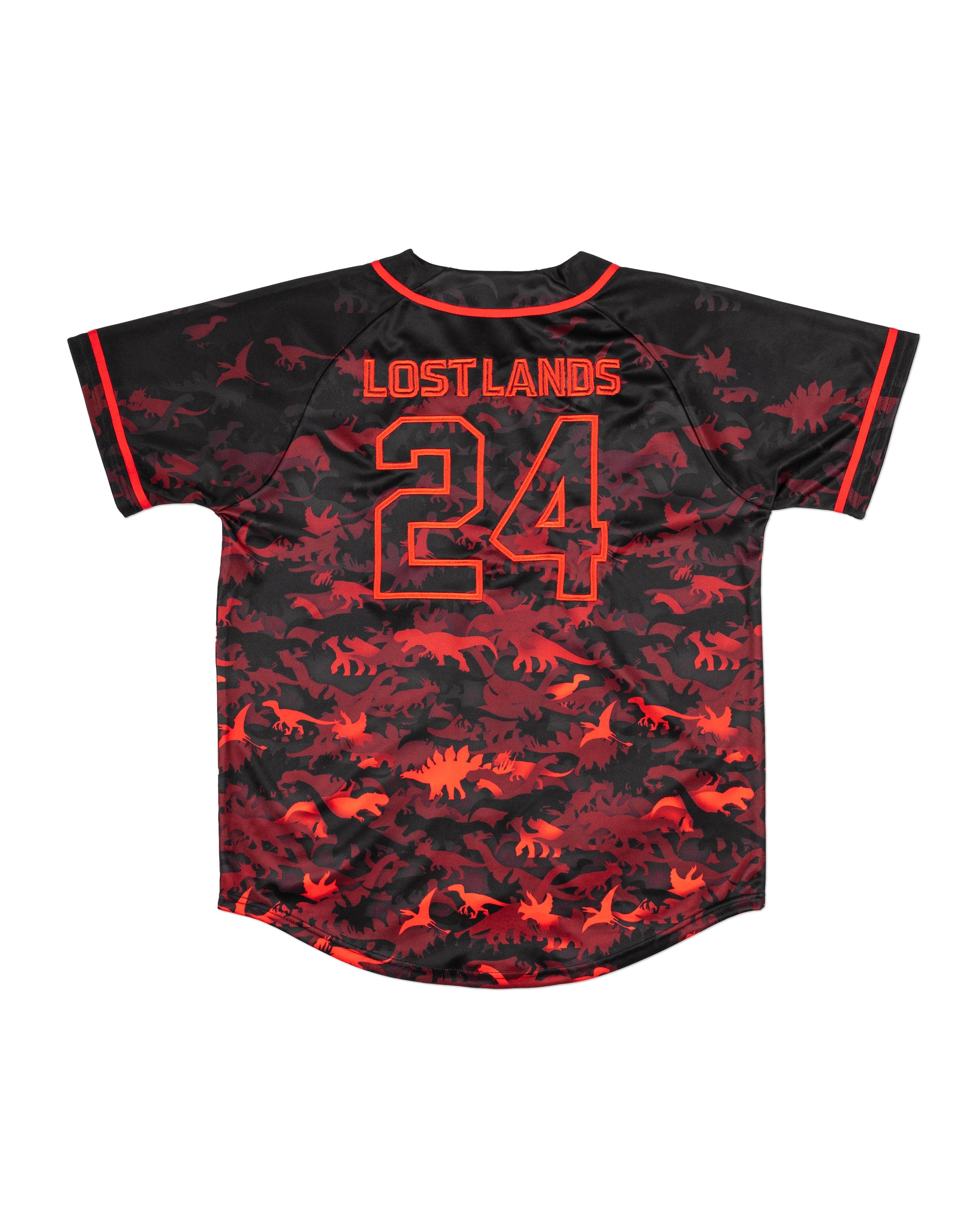 Lost Lands Red Dino Baseball Jersey