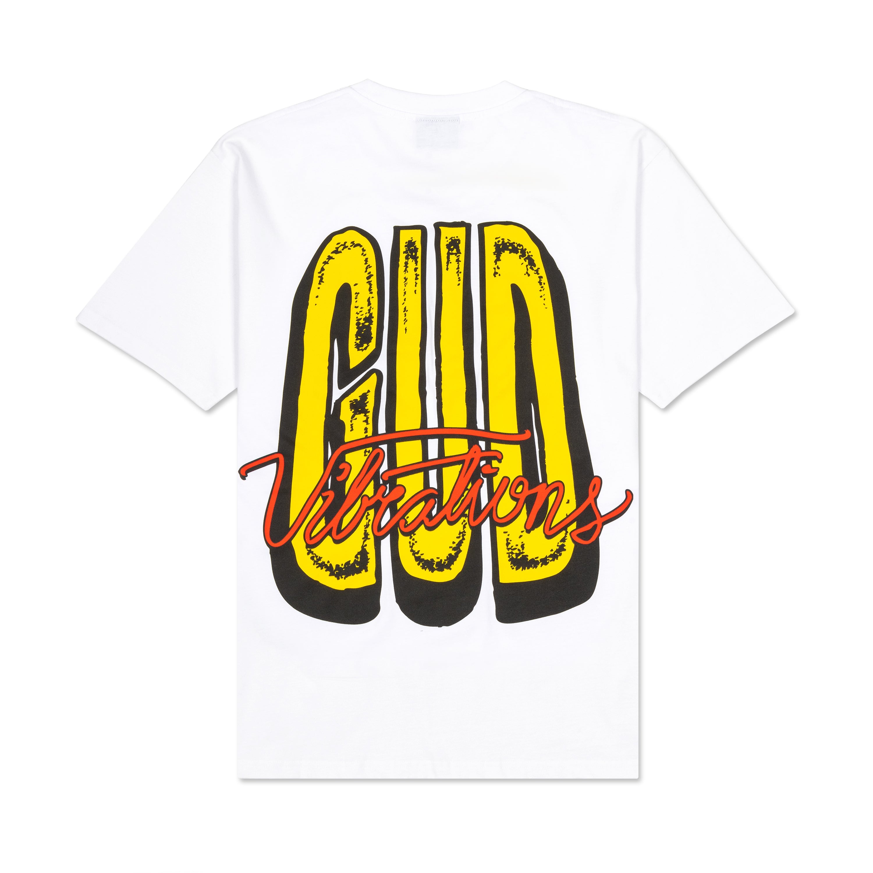 GUD VIBRATIONS GRAFFITI TEE - WHITE - Slander Merchandise