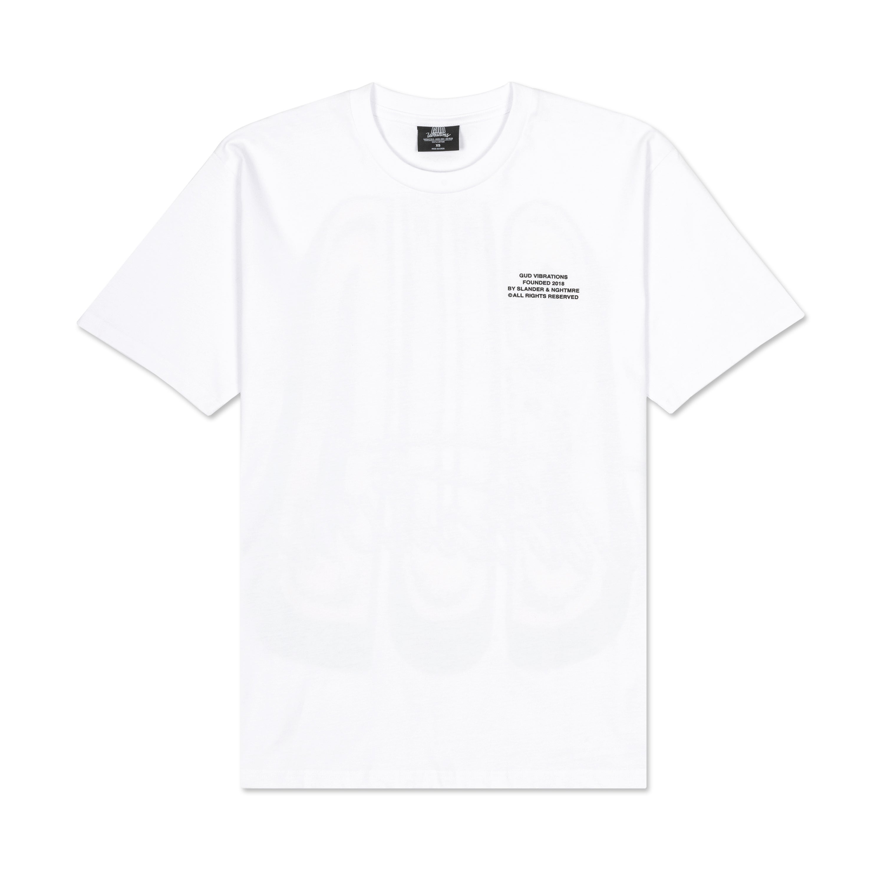 GUD VIBRATIONS GRAFFITI TEE - WHITE - Slander Merchandise