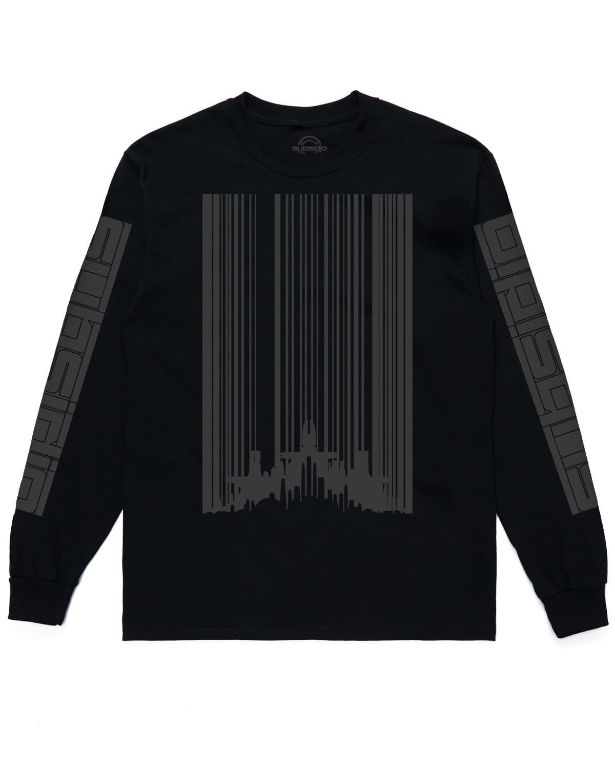 Barcode Skyline Long Sleeve Tee (Black)