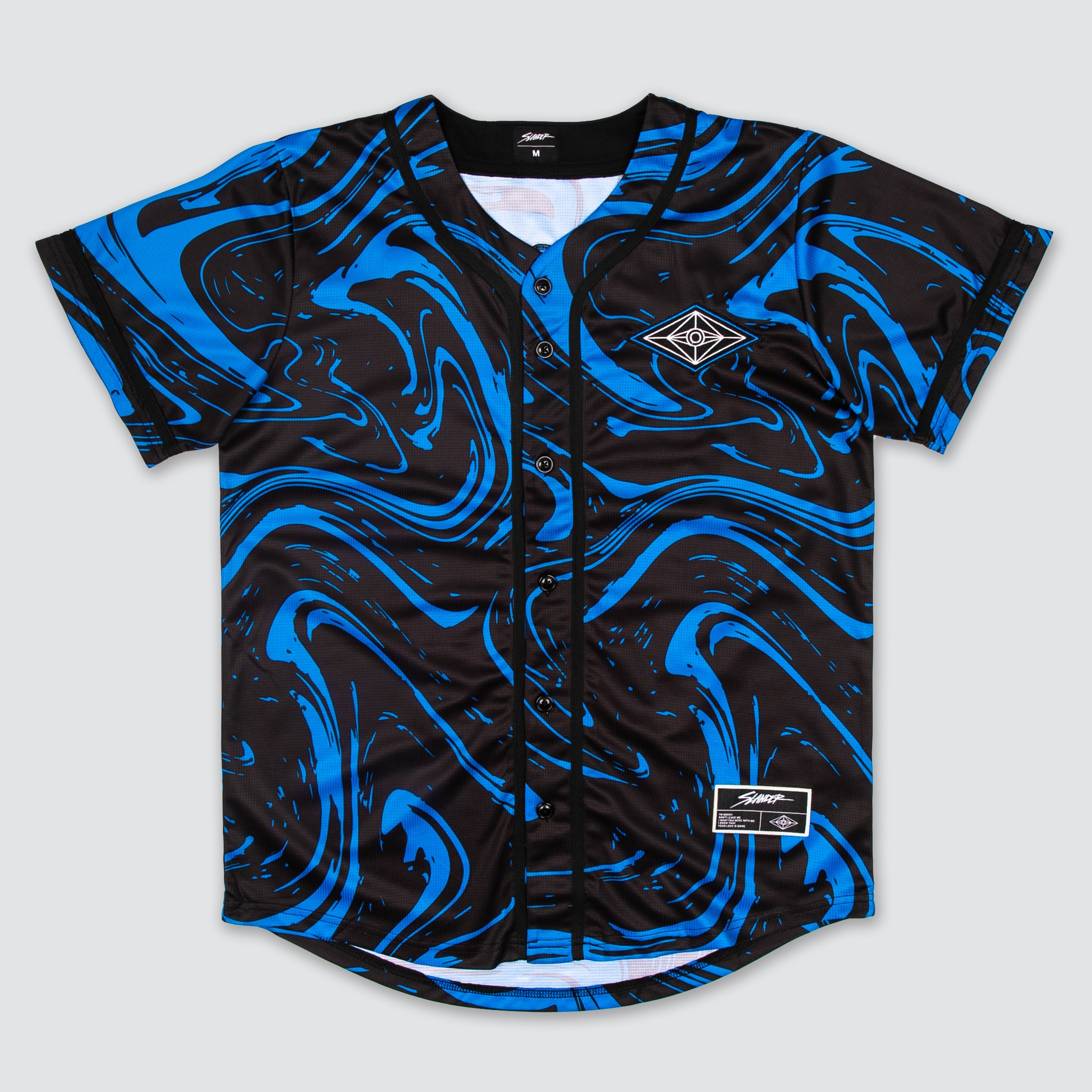 SPACEMAN JERSEY - BLUE/BLACK MARBLE - Slander Merchandise