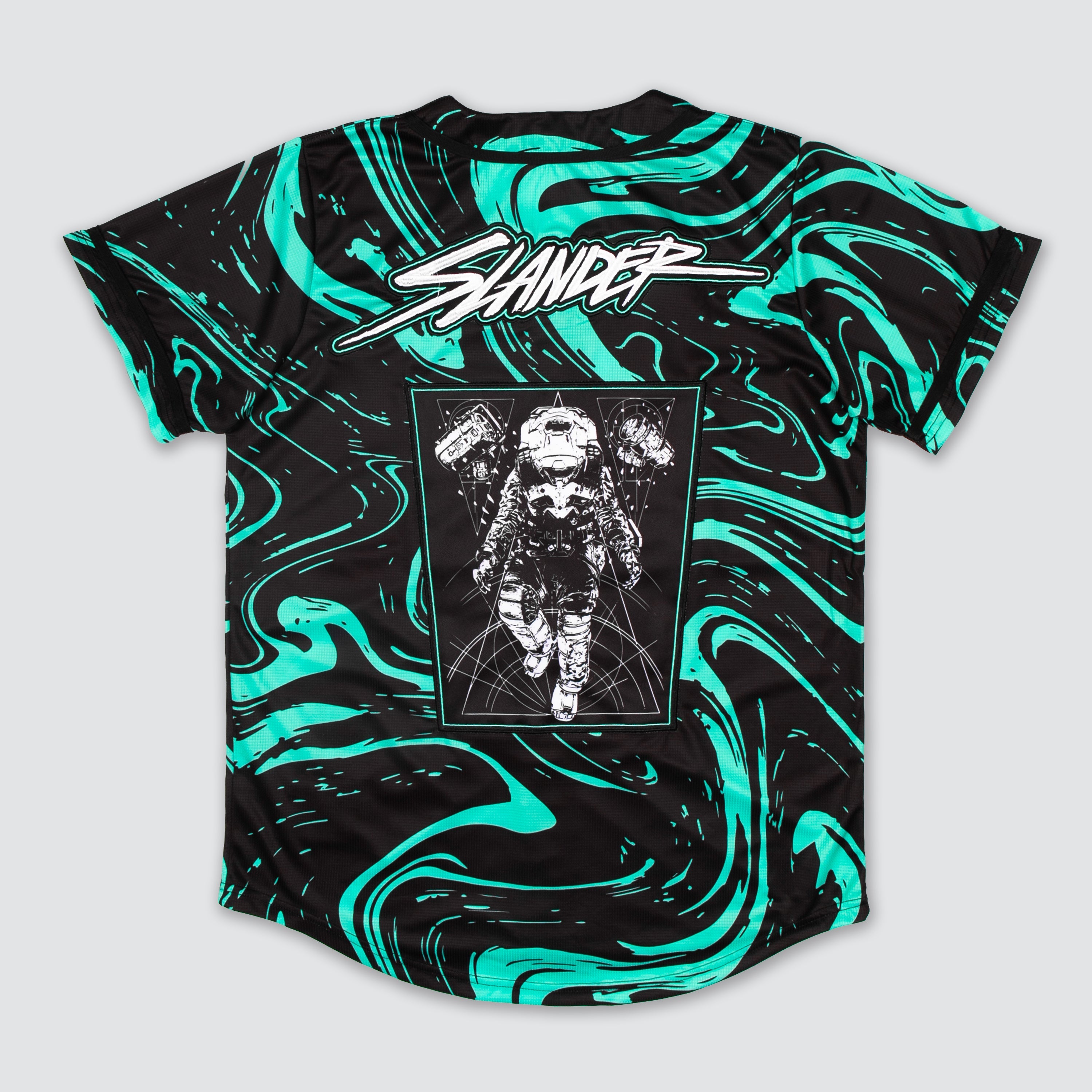 SPACEMAN JERSEY - MINT/BLACK MARBLE - Slander Merchandise