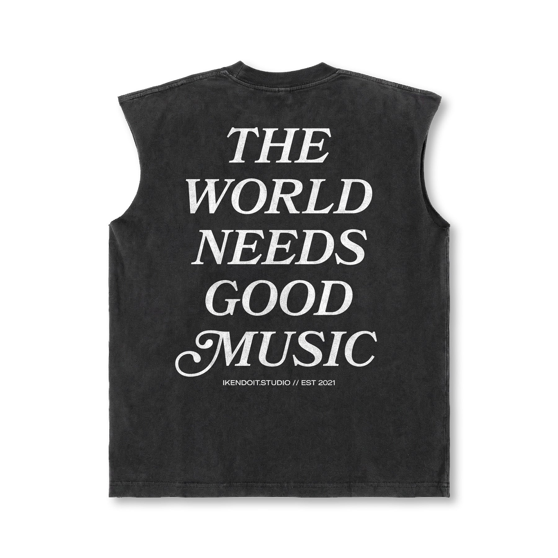 The World Needs Good Music Sleeveless Tee