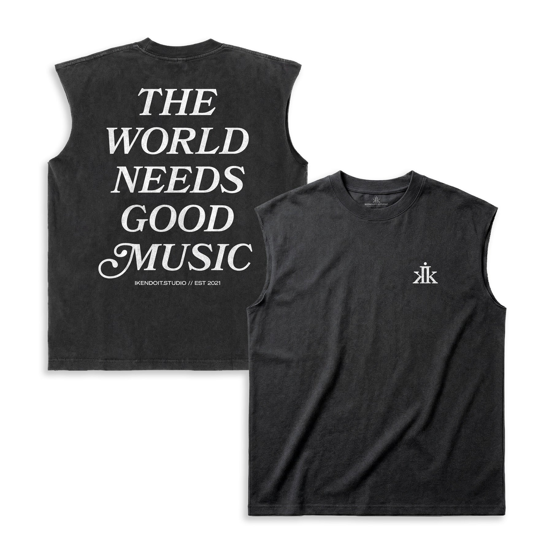 The World Needs Good Music Sleeveless Tee