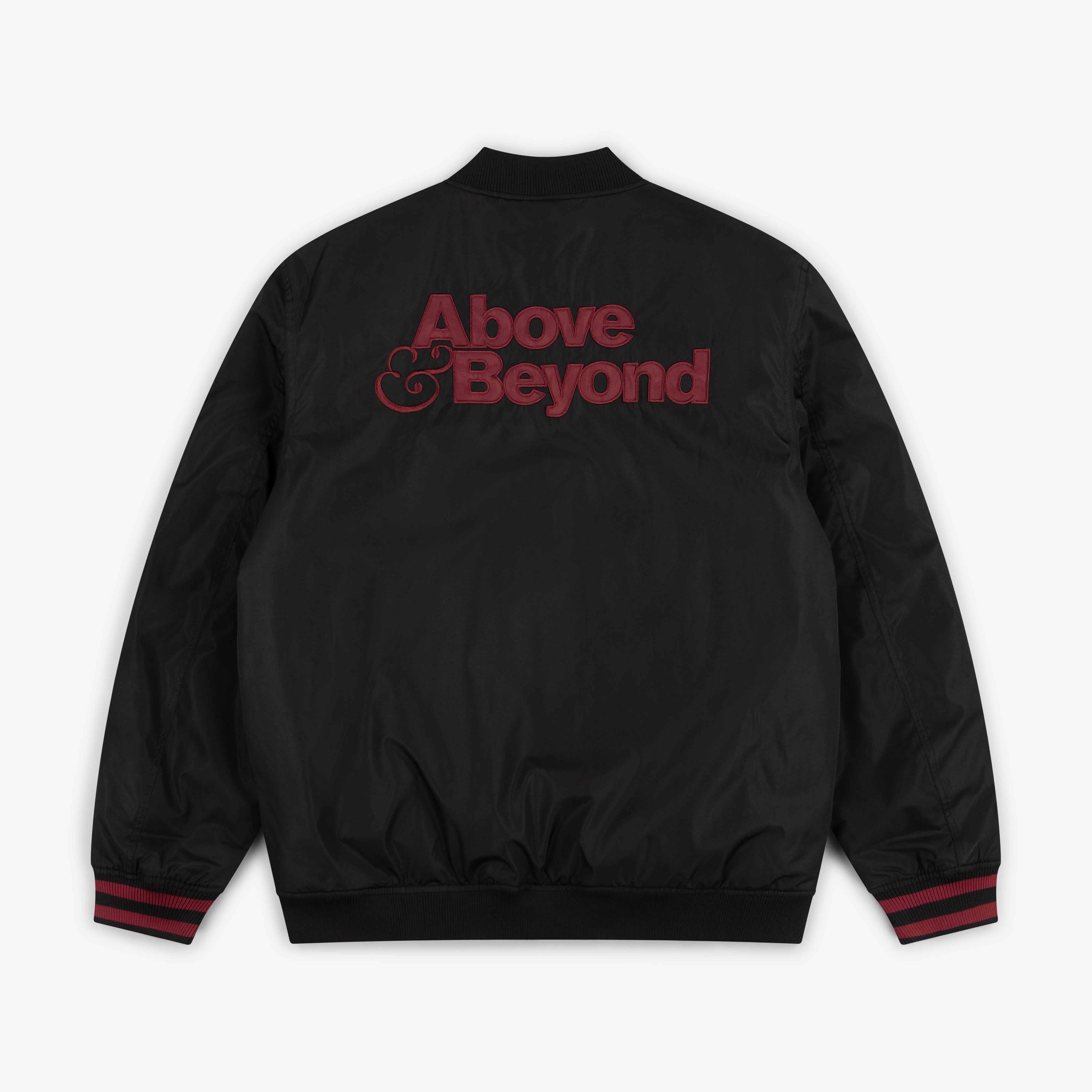 Above & Beyond Above & Beyond Bomber Jacket / Black & Maroon Bomber Jacket Above & Beyond Bomber Jacket / Black & Maroon - S