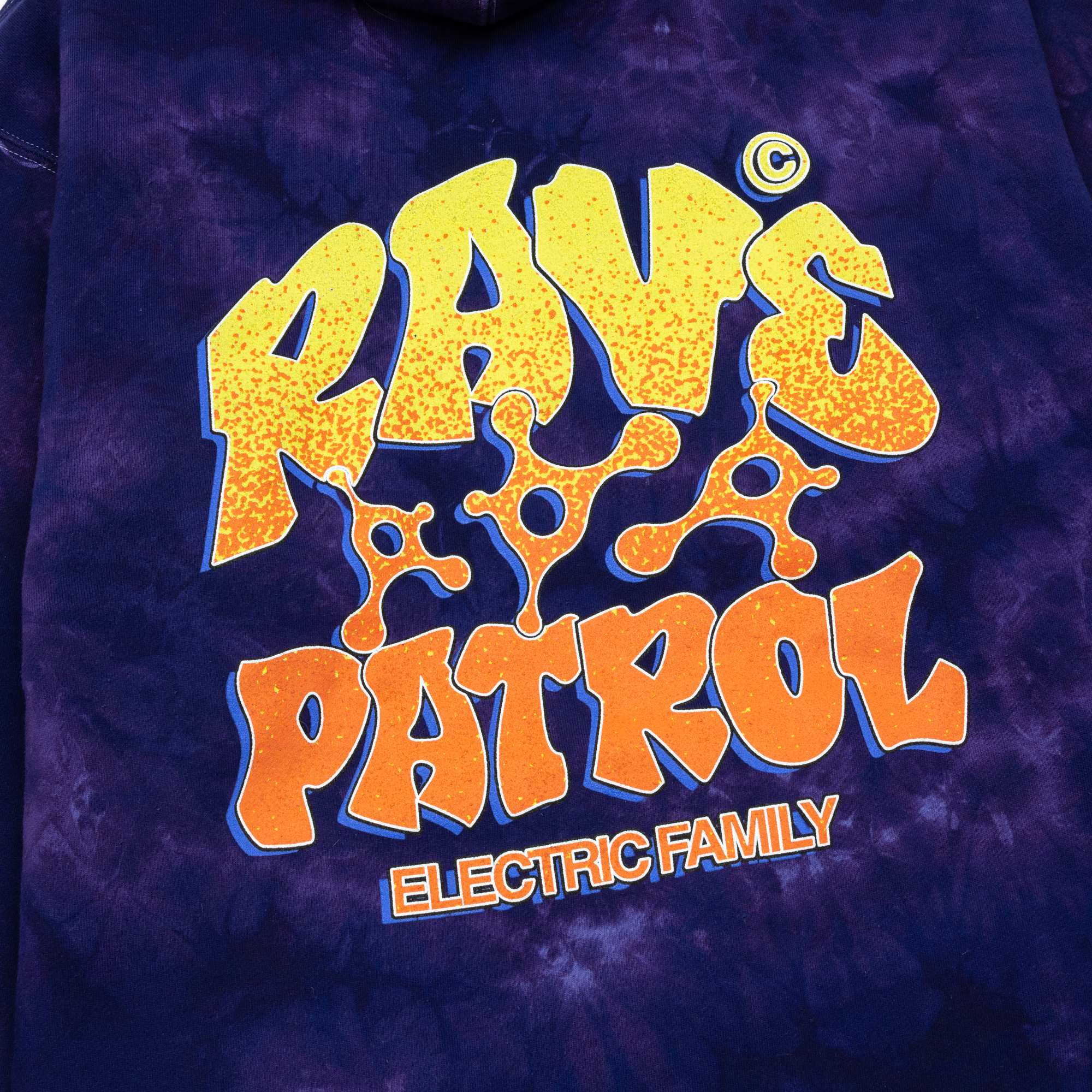 Rave Patrol Purple Dye Hoodie