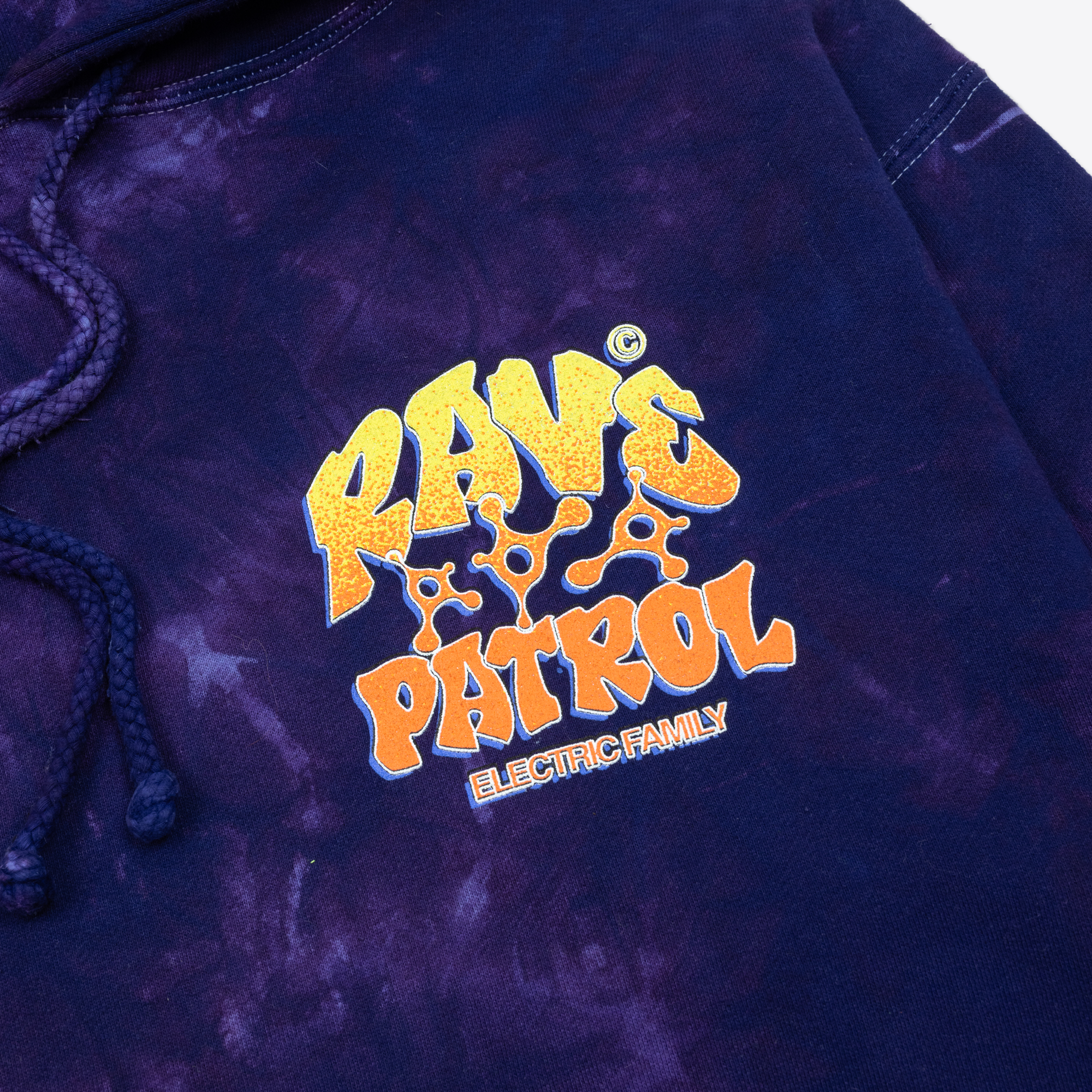 Rave Patrol Purple Dye Hoodie