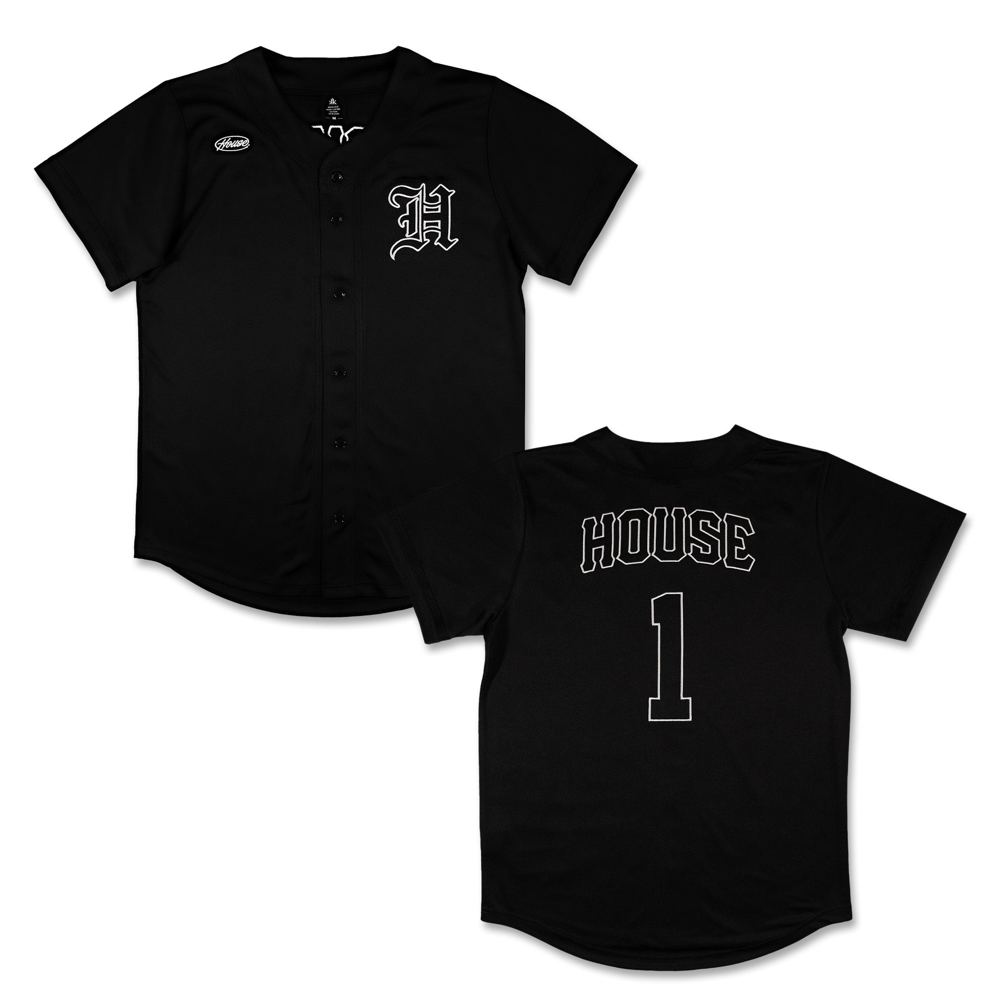 [House] Baseball Jersey / Black