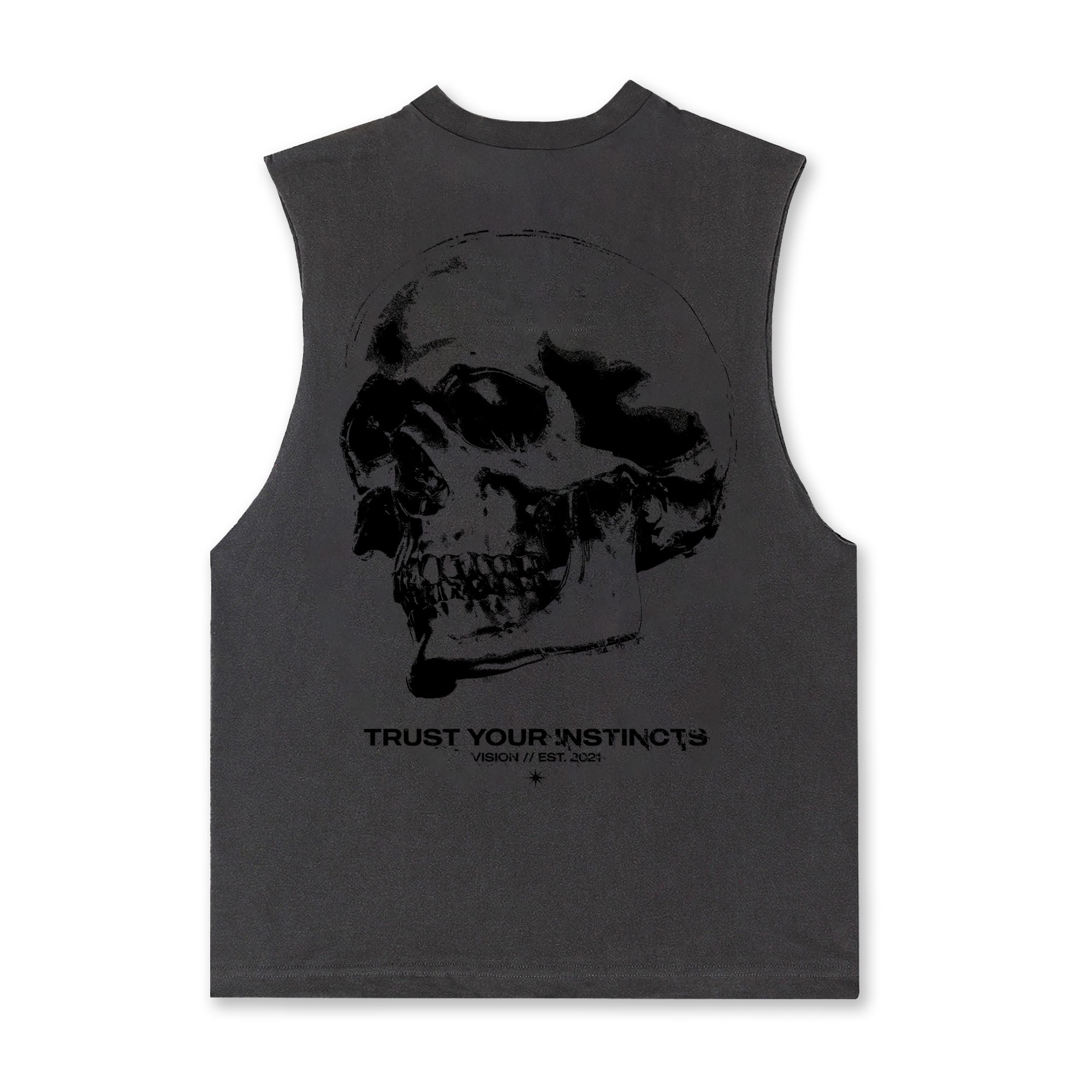 ILLUSIONS [Vision] Sleeveless Tee / Vintage Black