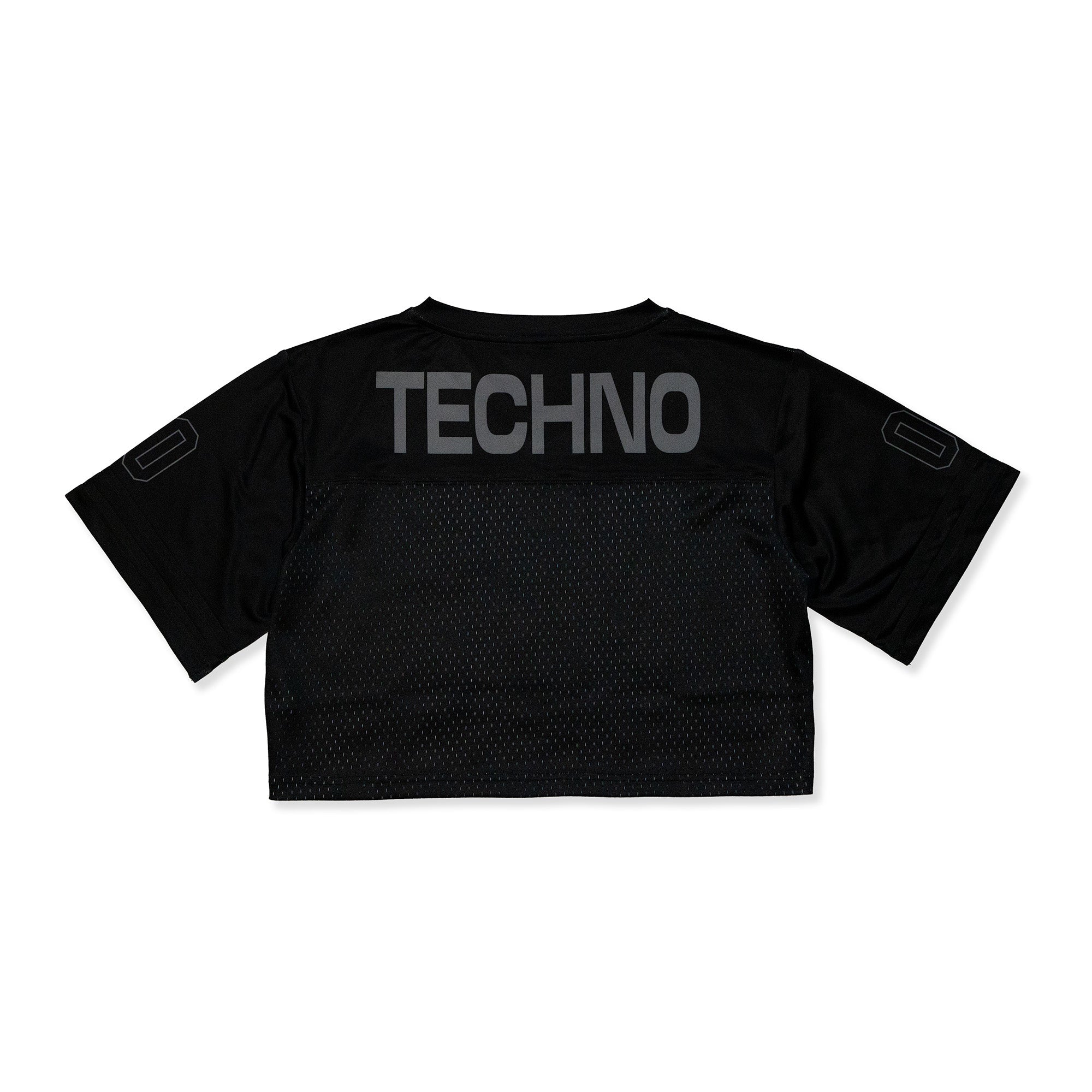 Techno Cropped Football Jersey / Black