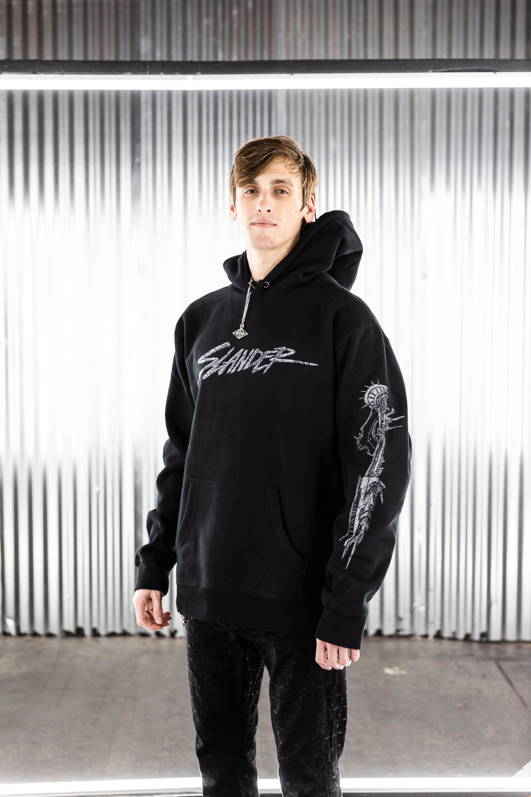 BLACK MECHANICAL HOODIE (HEAVYWEIGHT)