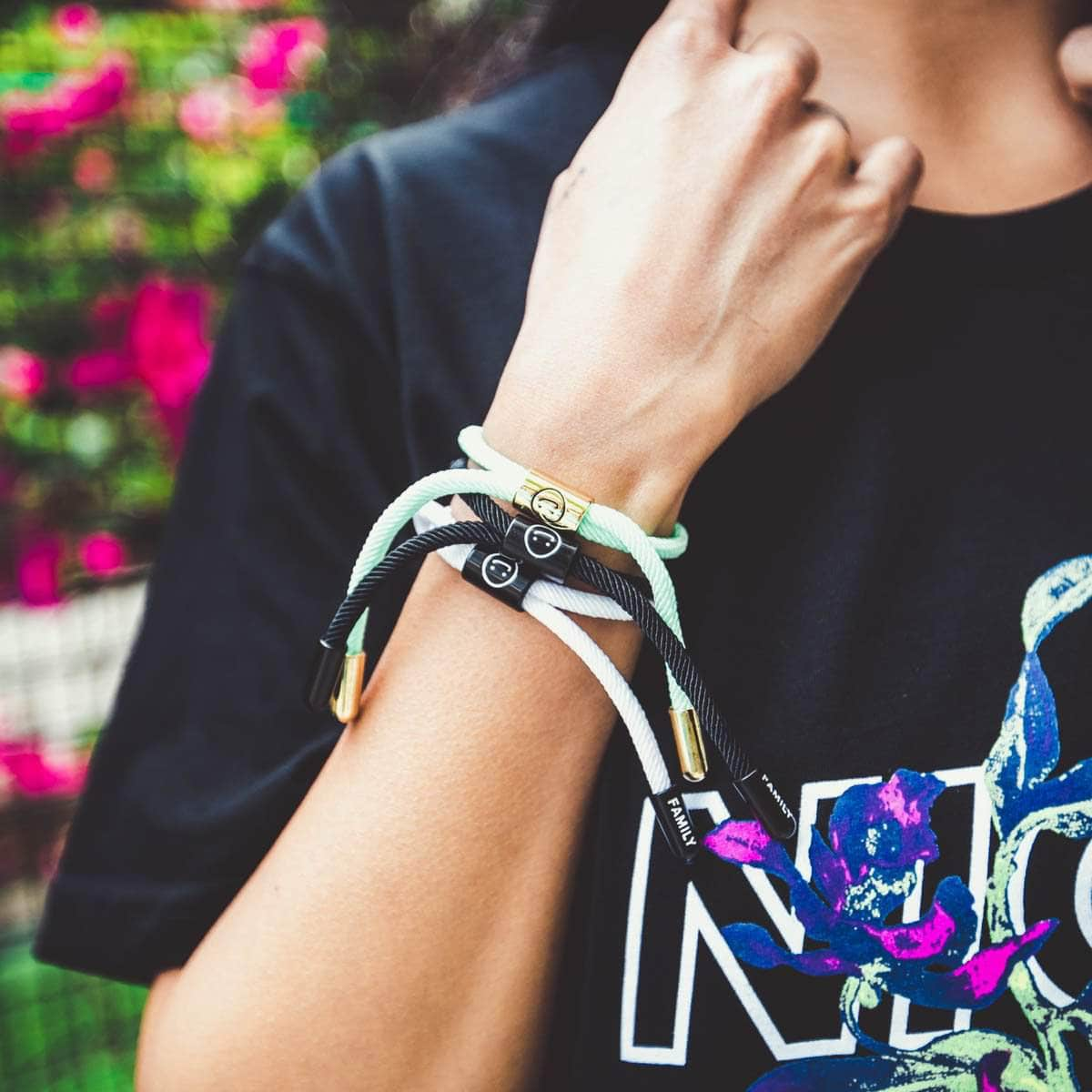 Good Times New School Bracelet (Black/Black) - New School Bracelet -  Electric Family-  Electric Family Official Artist Merchandise