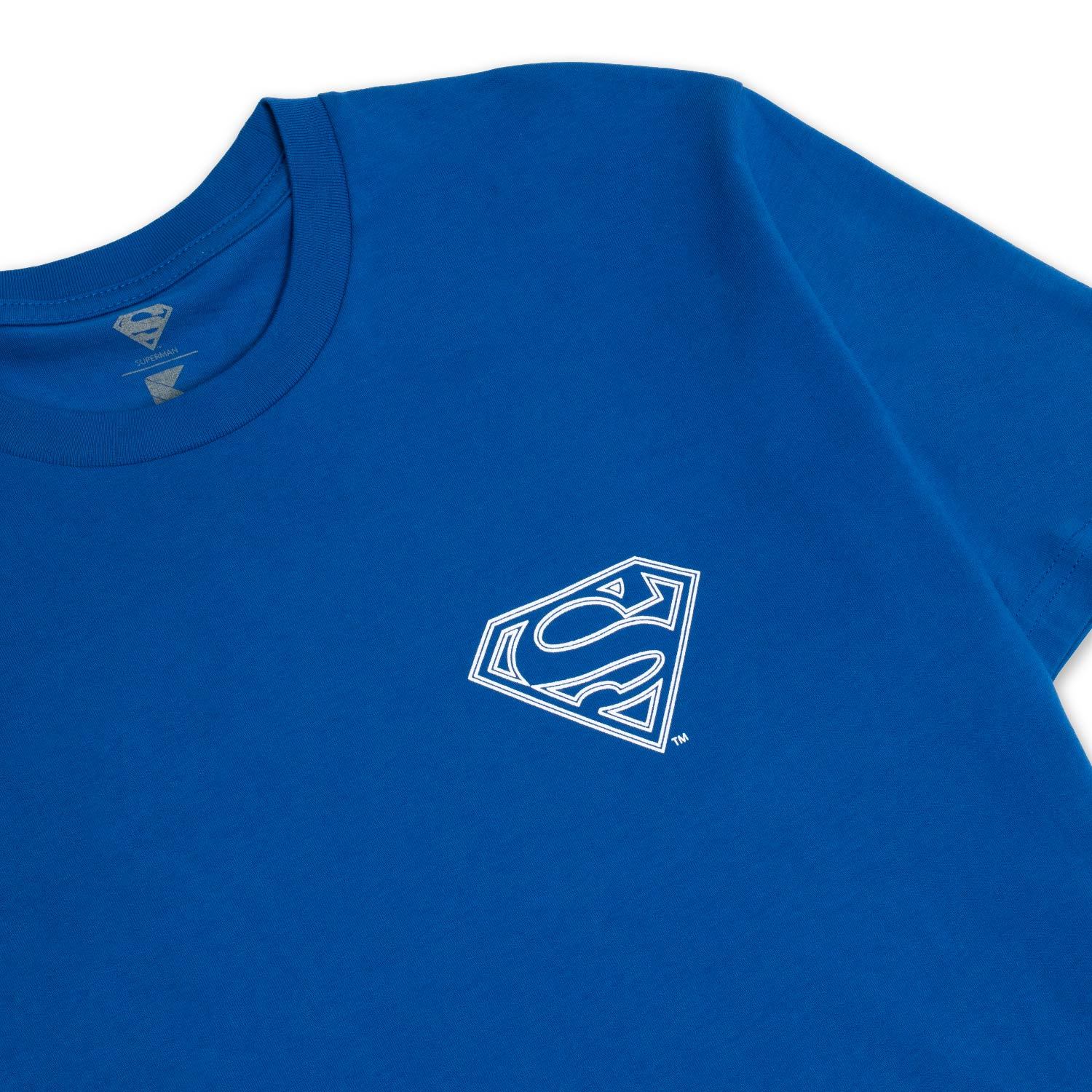 Kaskade x Superman Stacked Tee - Blue - Standard Tee -  Kaskade-  Electric Family Official Artist Merchandise