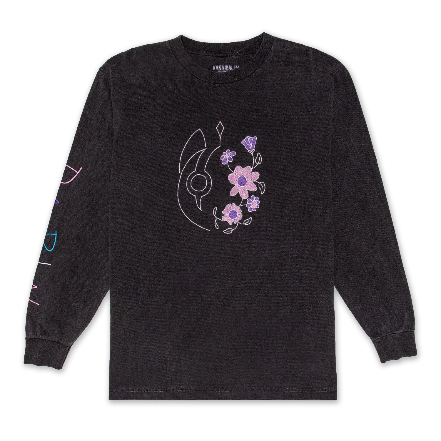 Dabin - Embroidered Charcoal Long Sleeve - Long Sleeve -  Dabin-  Electric Family Official Artist Merchandise