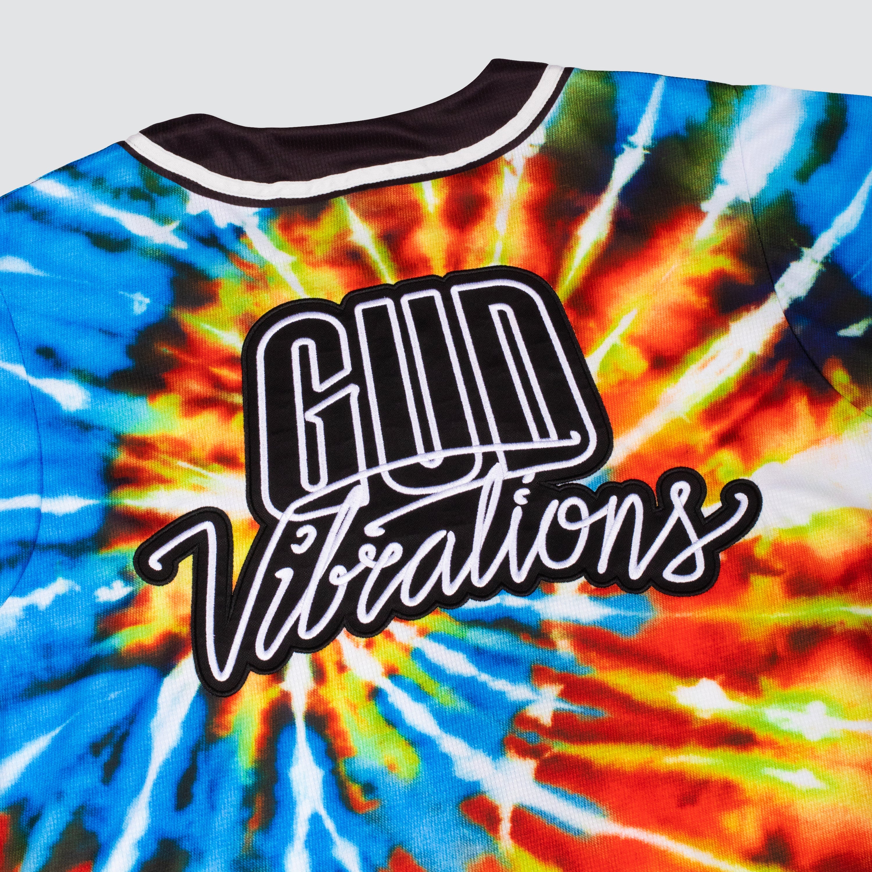 Gud Vibrations Tie-Dye Jersey - Baseball Jersey -  Slander-  Electric Family Official Artist Merchandise