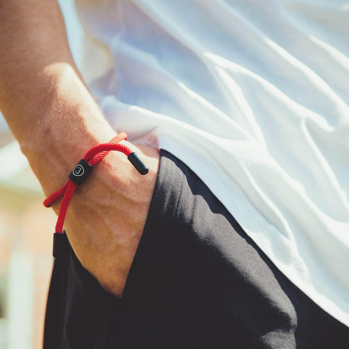 Good Times New School Bracelet (Red/Black) - New School Bracelet -  Electric Family-  Electric Family Official Artist Merchandise