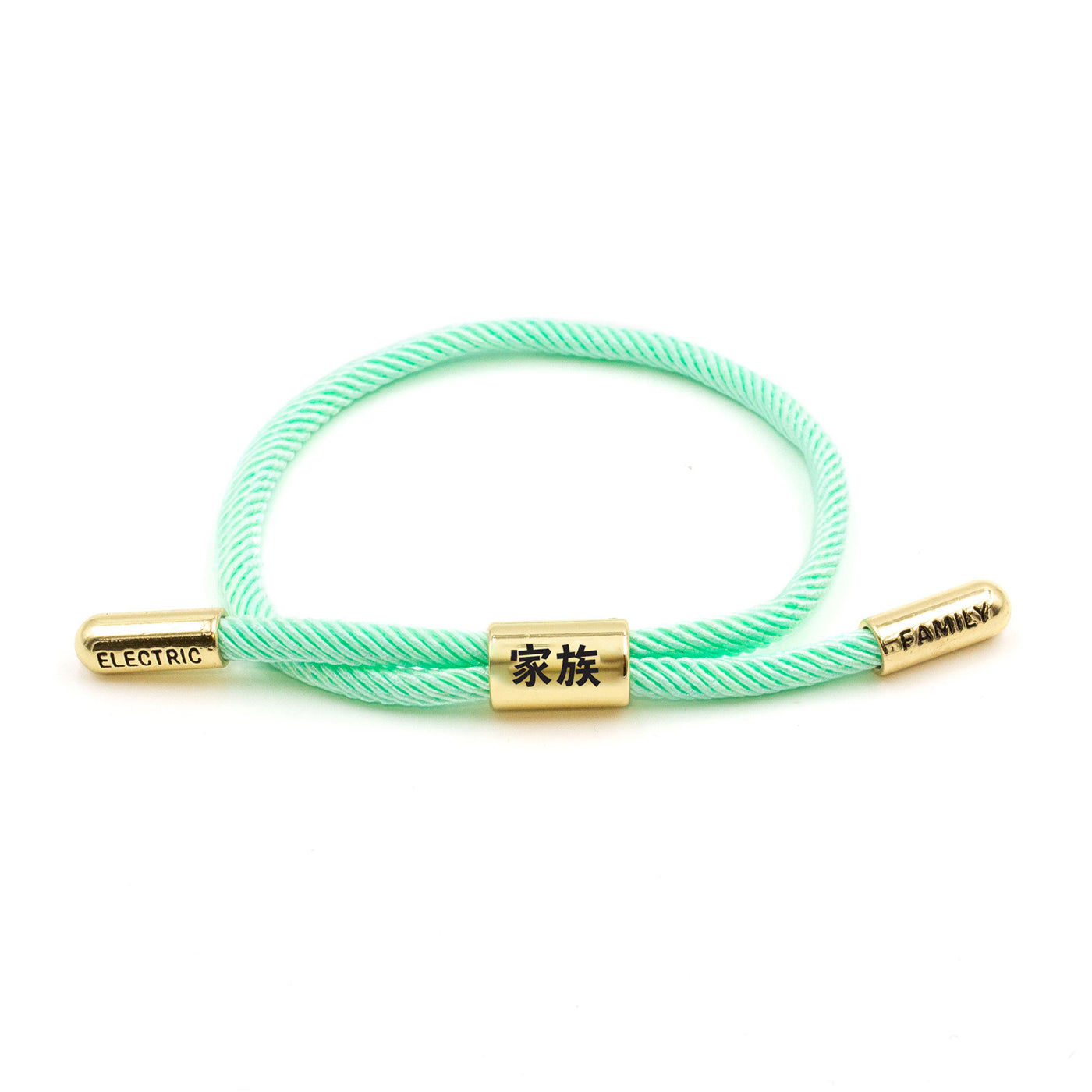 Kazoku New School (Aqua/Gold) - New School Bracelet -  Electric Family-  Electric Family Official Artist Merchandise