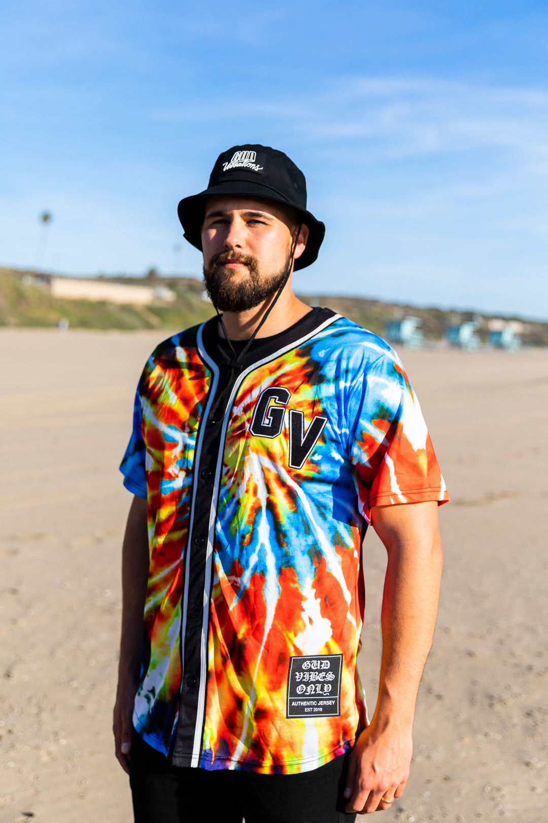 Gud Vibrations Tie-Dye Jersey - Baseball Jersey -  Slander-  Electric Family Official Artist Merchandise