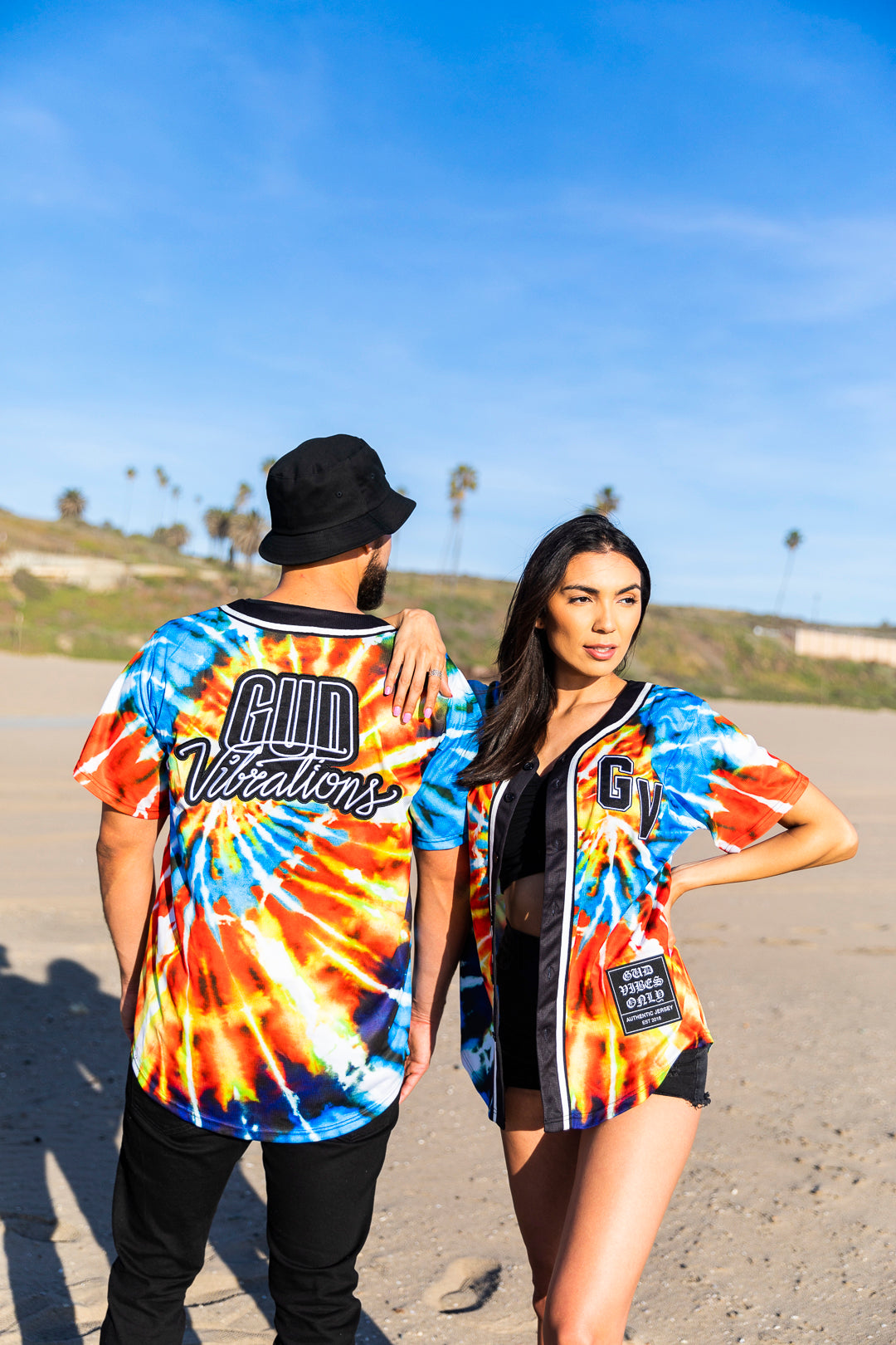 Gud Vibrations Tie-Dye Jersey - Baseball Jersey -  Slander-  Electric Family Official Artist Merchandise