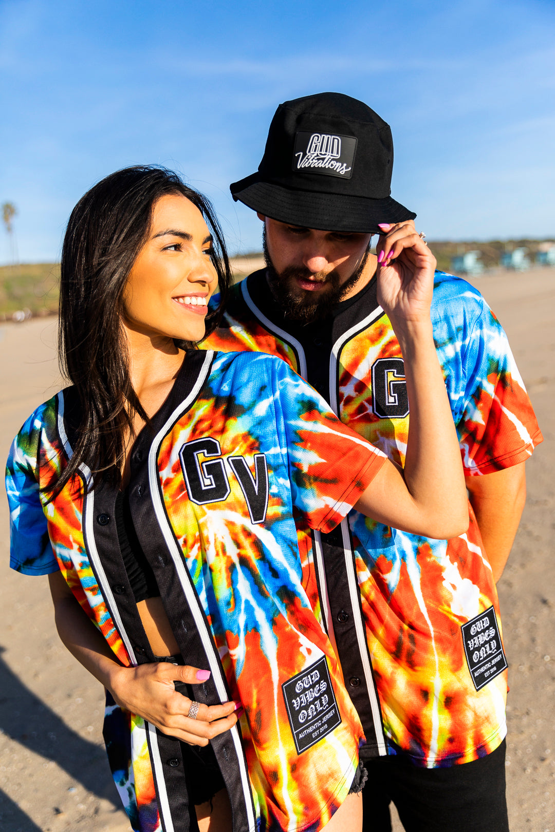 Gud Vibrations Tie-Dye Jersey - Baseball Jersey -  Slander-  Electric Family Official Artist Merchandise