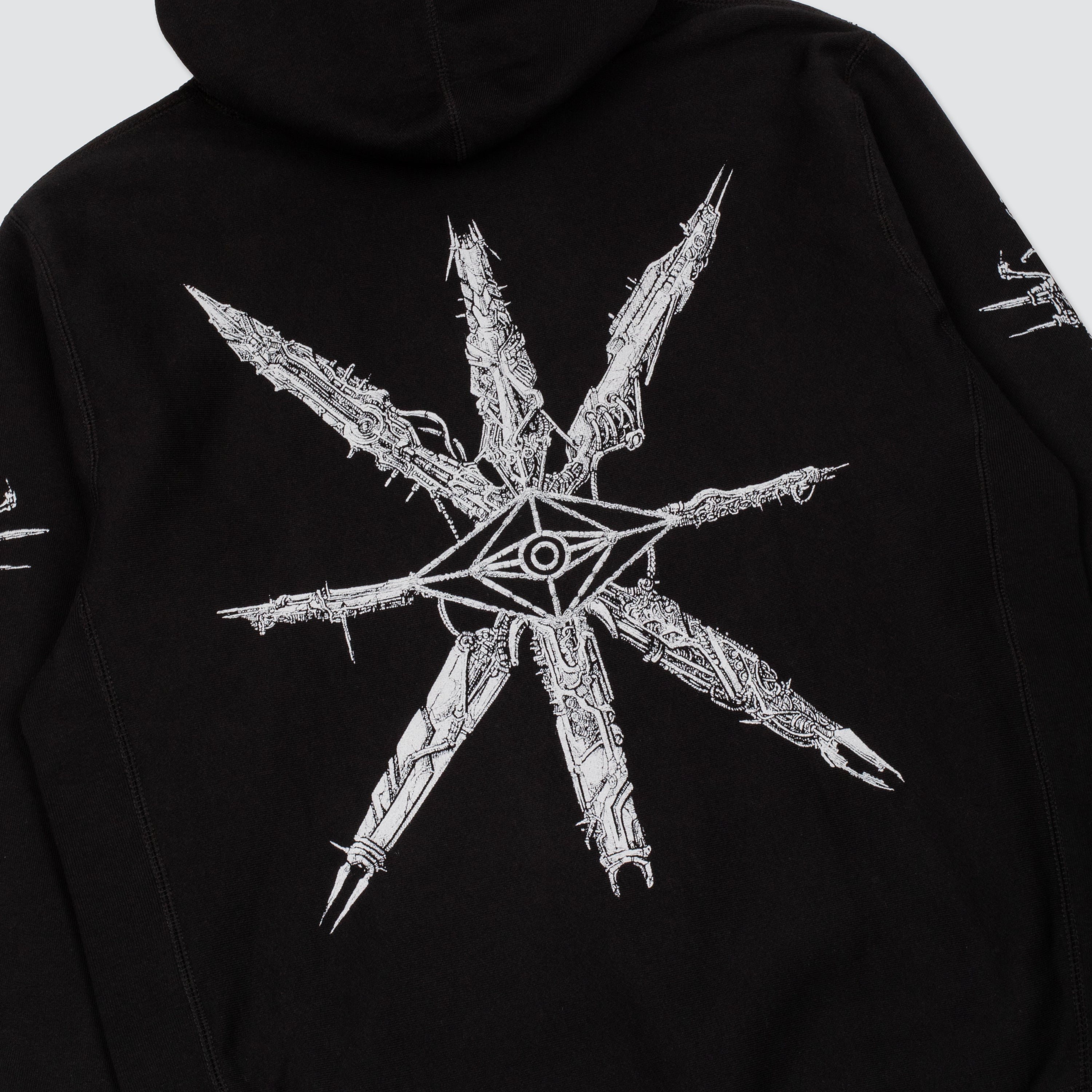 BLACK MECHANICAL HOODIE (HEAVYWEIGHT)