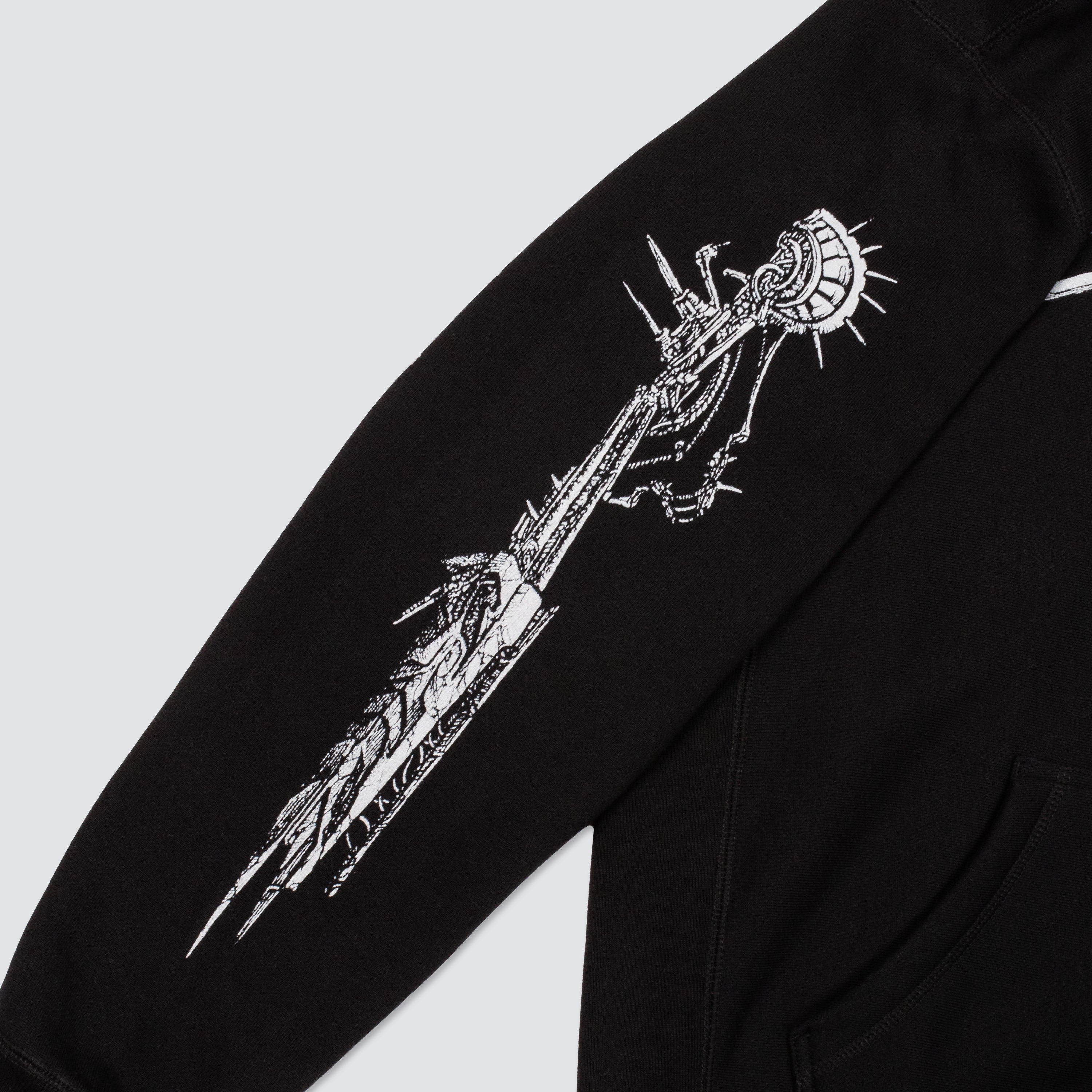 BLACK MECHANICAL HOODIE (HEAVYWEIGHT)