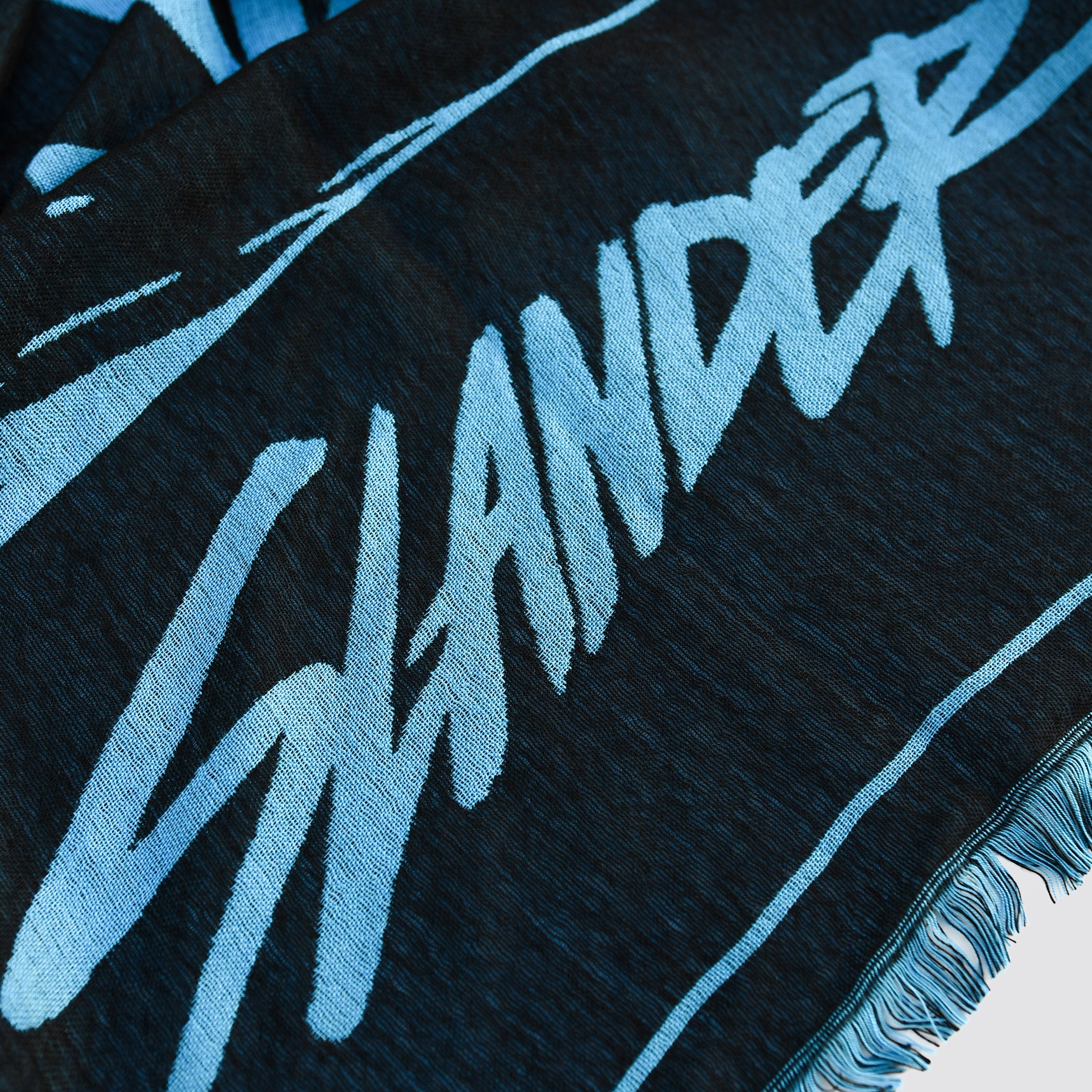 SLANDER PASHMINA - BLUE/BLACK MARBLE